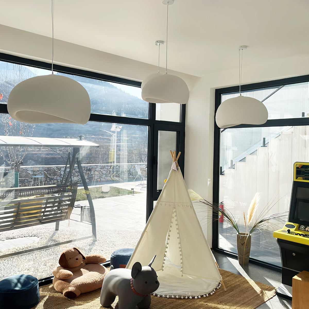 Nimbus Sculptural Cloud Sphere Pendant Light for Living Dining Room