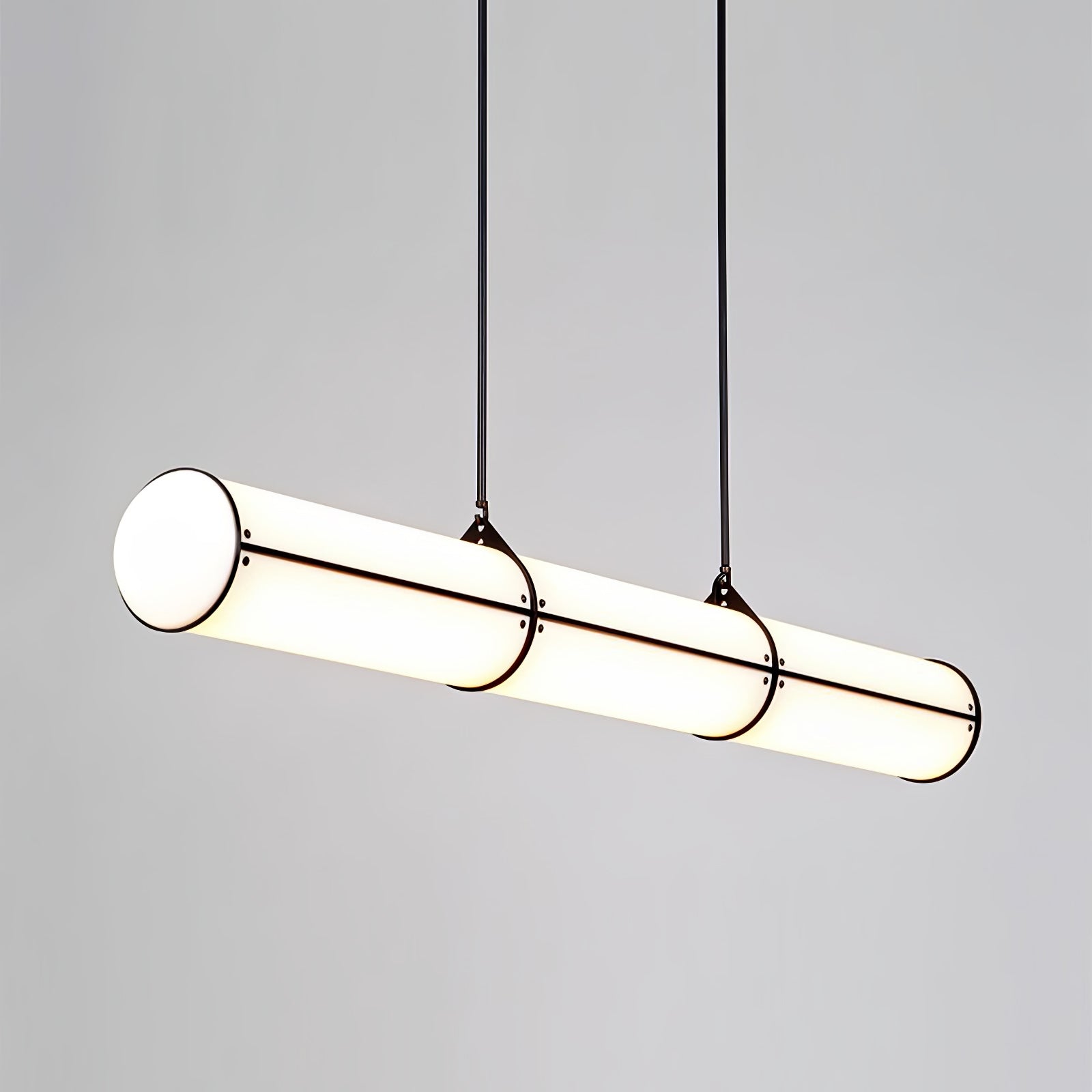 Endless Linear Cylinder Dimmable LED Pendant Light for Kitchen Islands