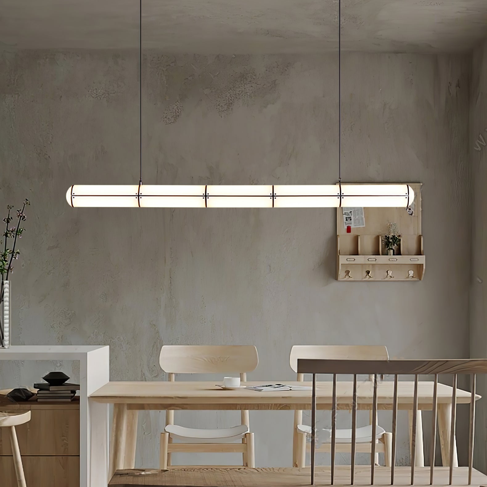 Endless Linear Cylinder Dimmable LED Pendant Light for Kitchen Islands