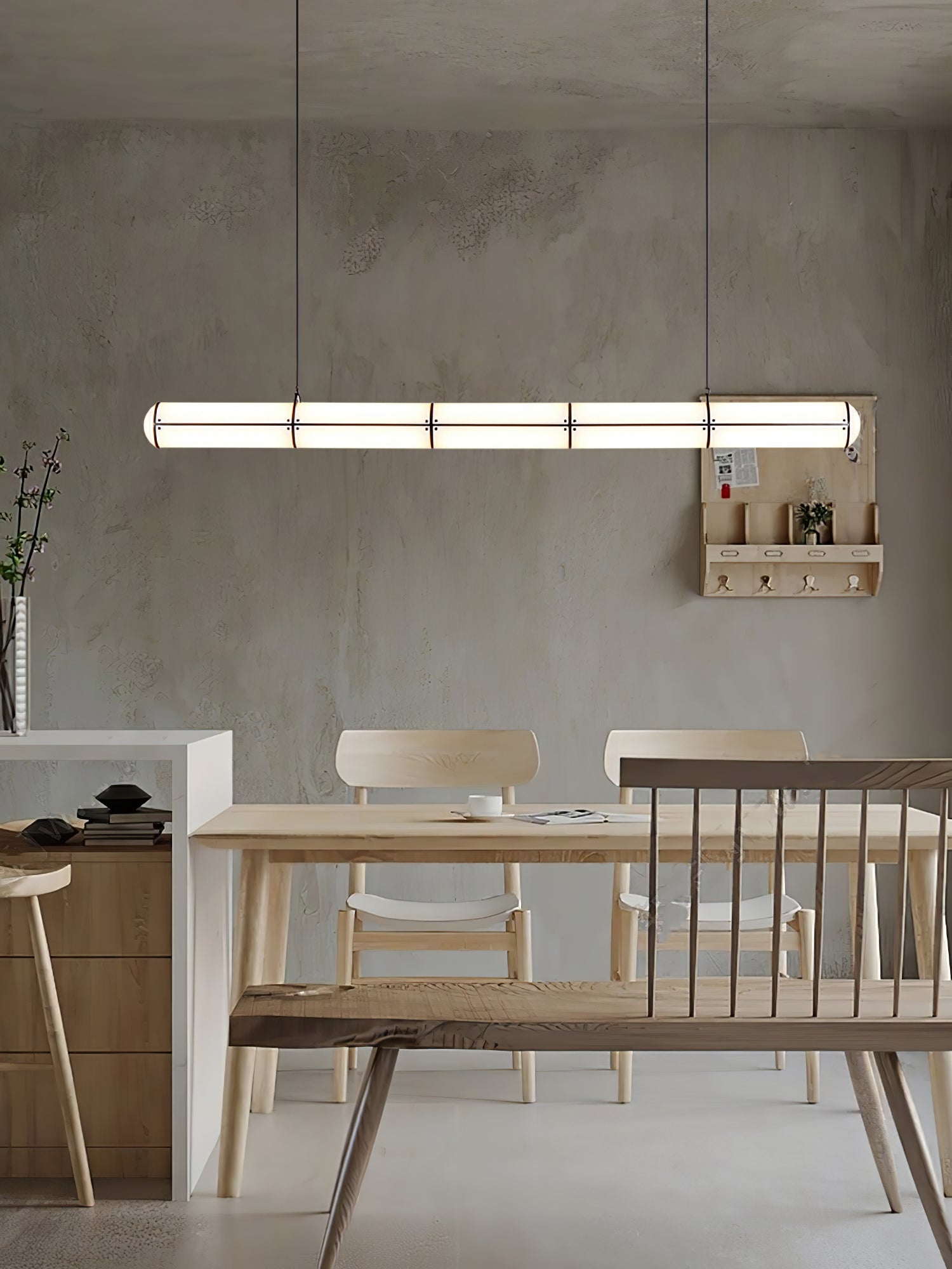 Endless Linear Cylinder Dimmable LED Pendant Light for Kitchen Islands