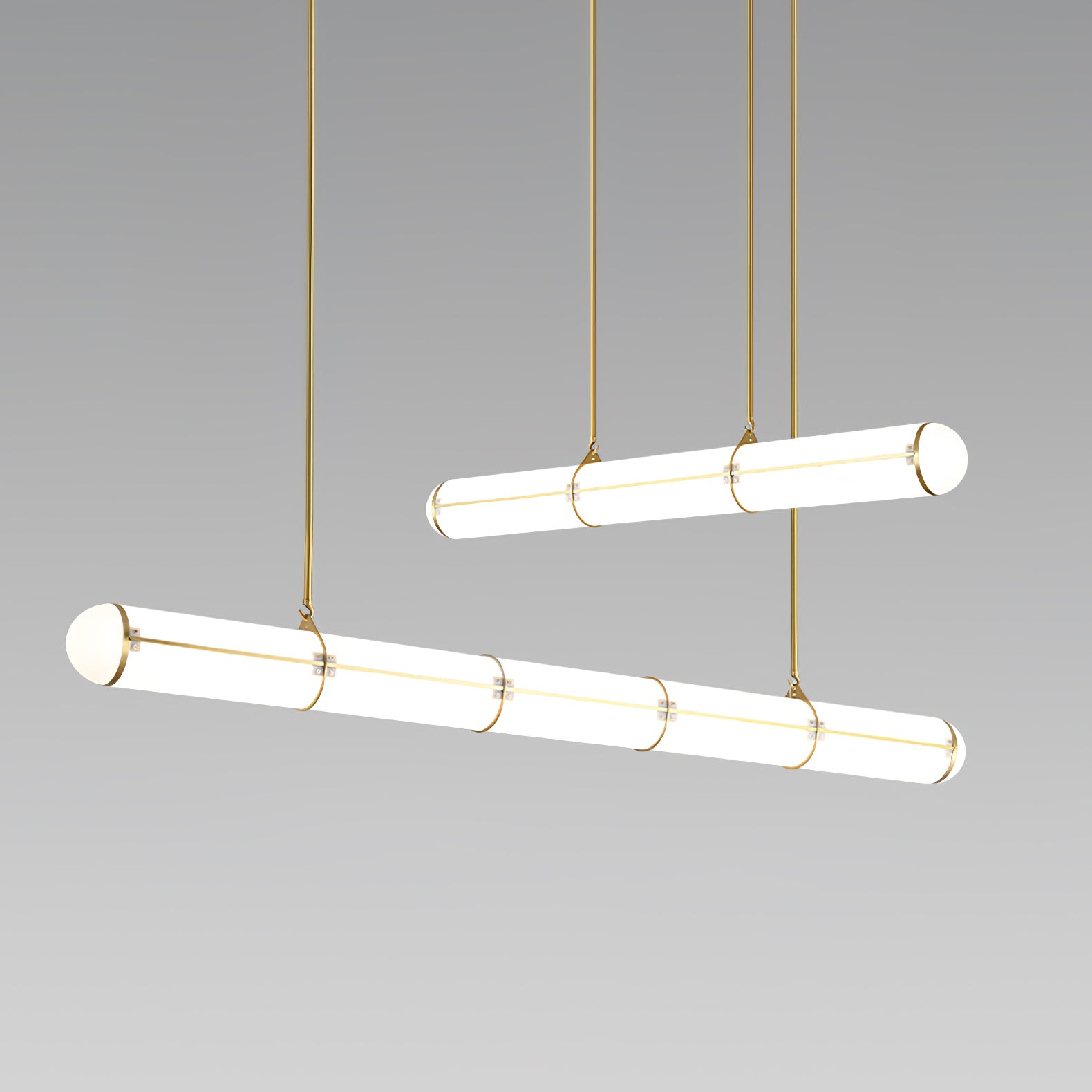 Endless Linear Cylinder Dimmable LED Pendant Light for Kitchen Islands