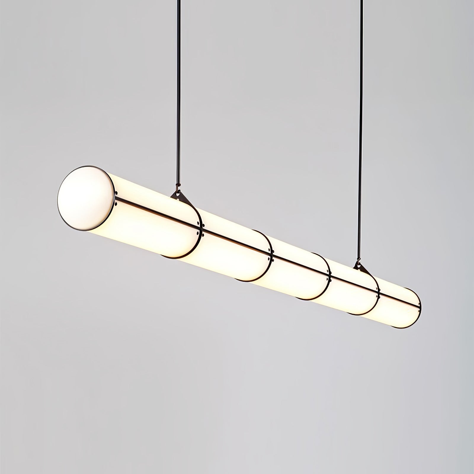 Endless Linear Cylinder Dimmable LED Pendant Light for Kitchen Islands