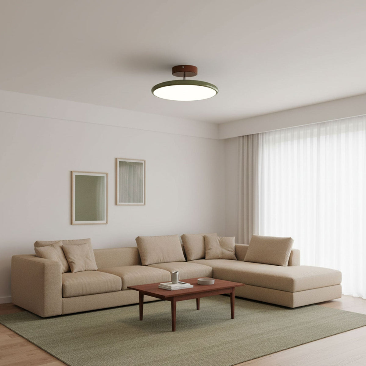 Pivot Adjustable Swing Arm Acrylic Ceiling Light for Sloped Ceilings