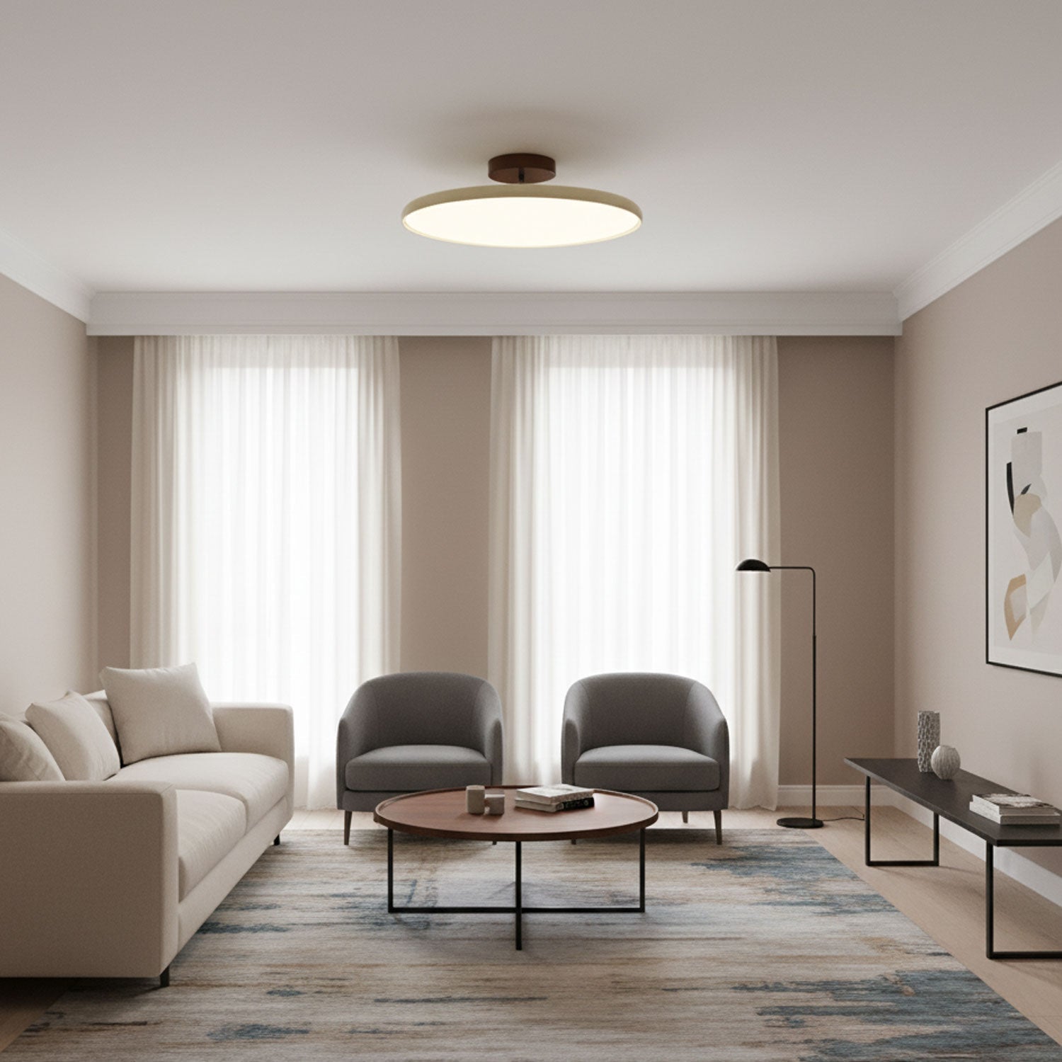 Pivot Adjustable Swing Arm Acrylic Ceiling Light for Sloped Ceilings