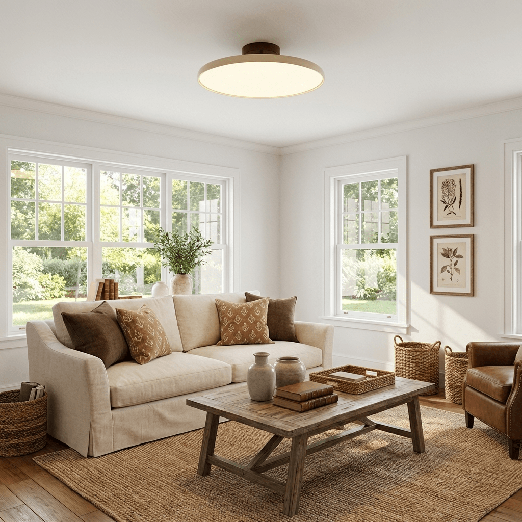 Pivot Adjustable Swing Arm Acrylic Ceiling Light for Sloped Ceilings