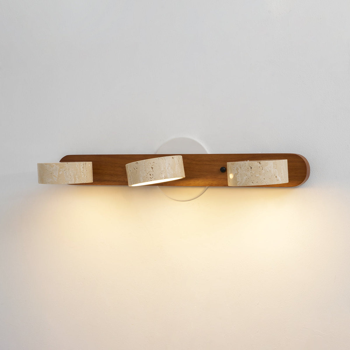 Ambra Natural Travertine Dimmable Wall Sconce for Bedroom & Hallway