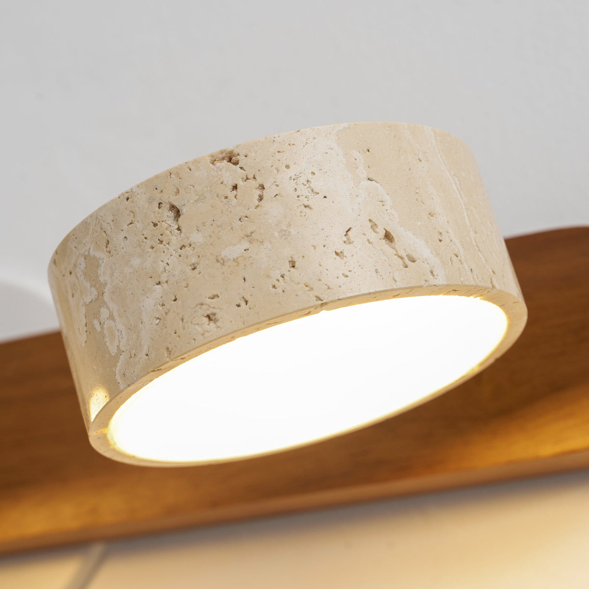 Ambra Natural Travertine Dimmable Wall Sconce for Bedroom & Hallway