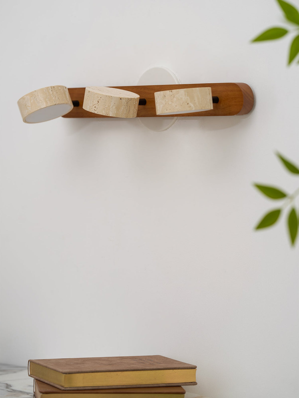 Ambra Natural Travertine Dimmable Wall Sconce for Bedroom & Hallway