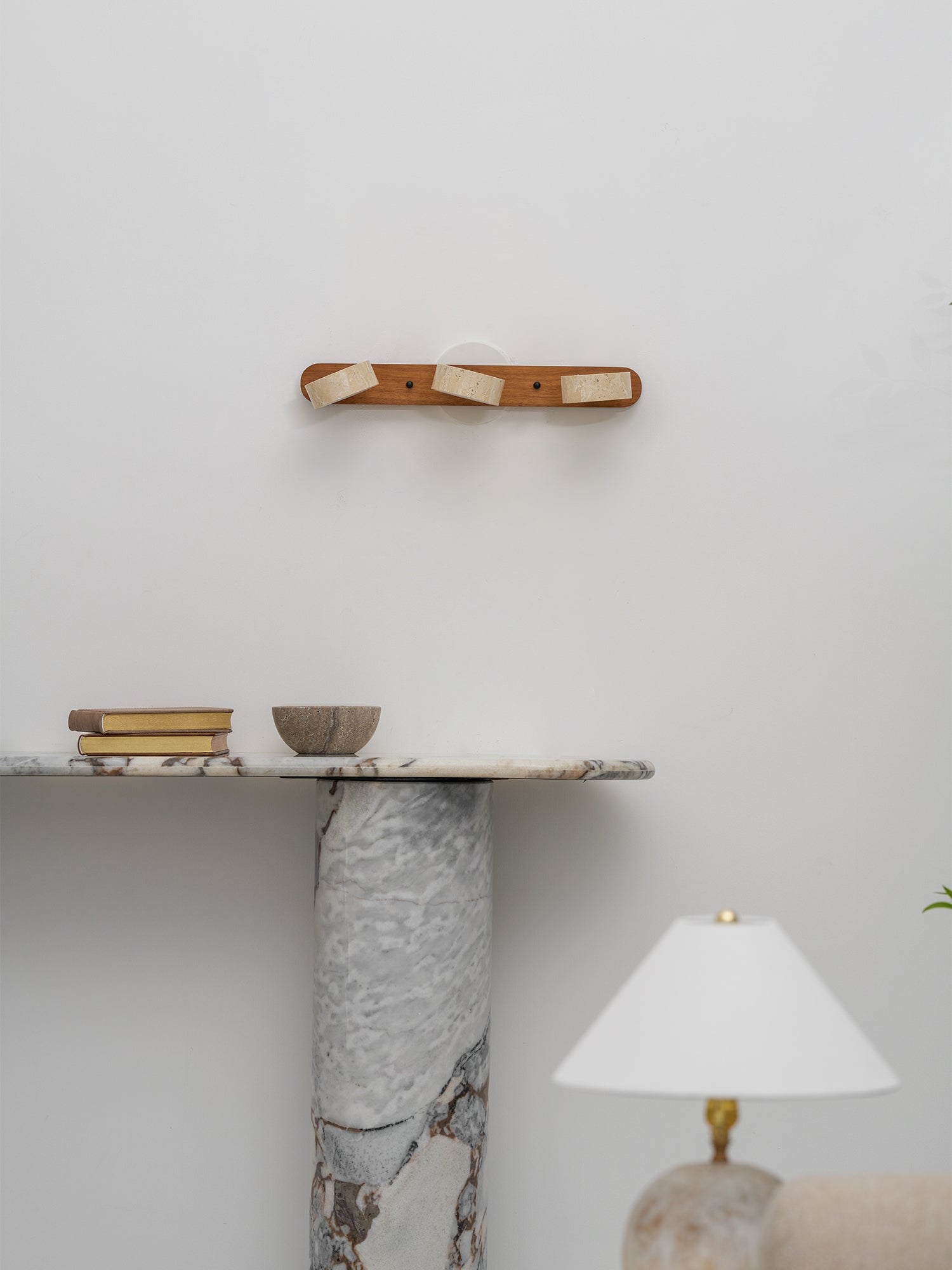 Ambra Natural Travertine Dimmable Wall Sconce for Bedroom & Hallway