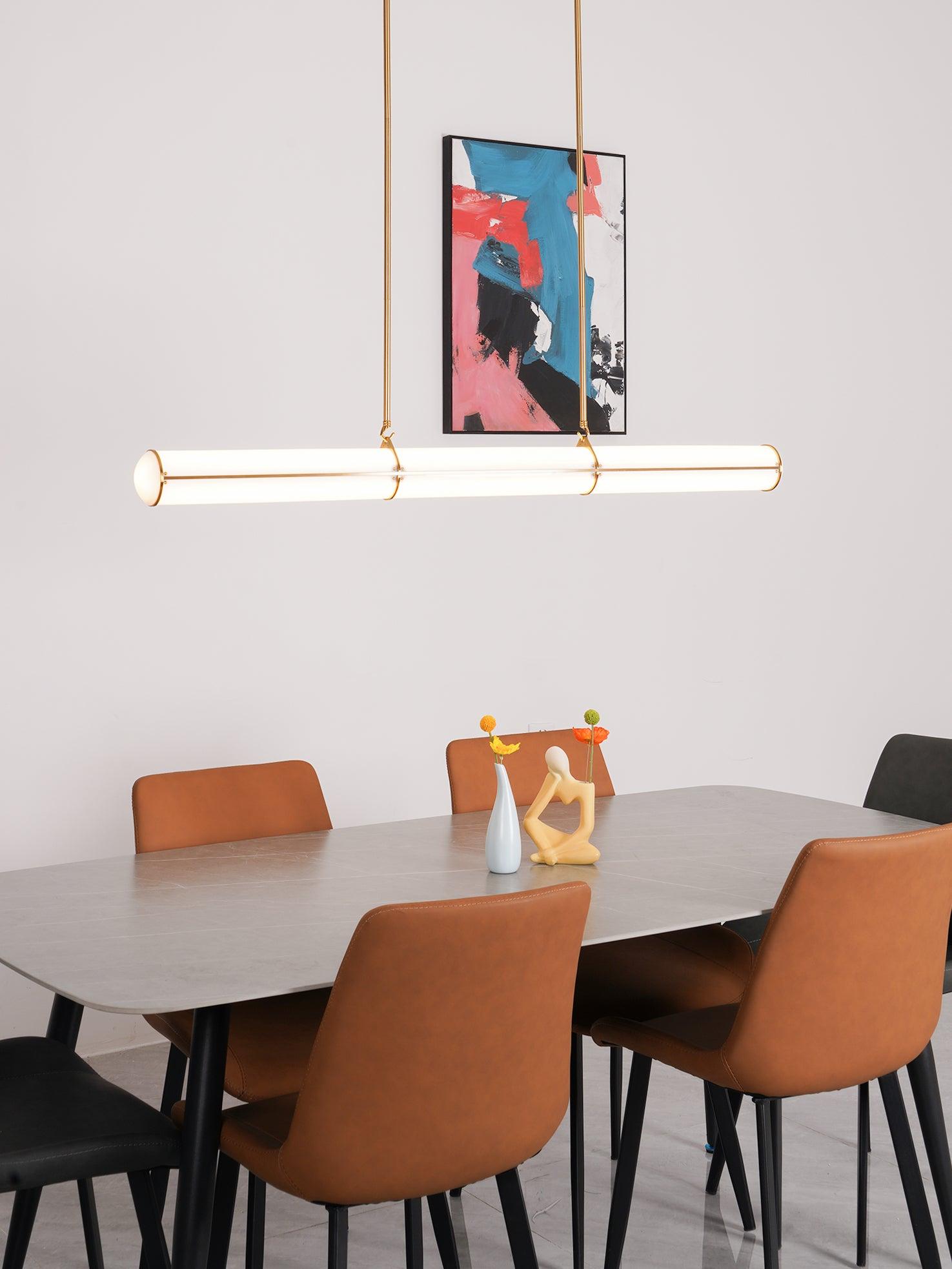 Endless Linear Cylinder Dimmable LED Pendant Light for Kitchen Islands