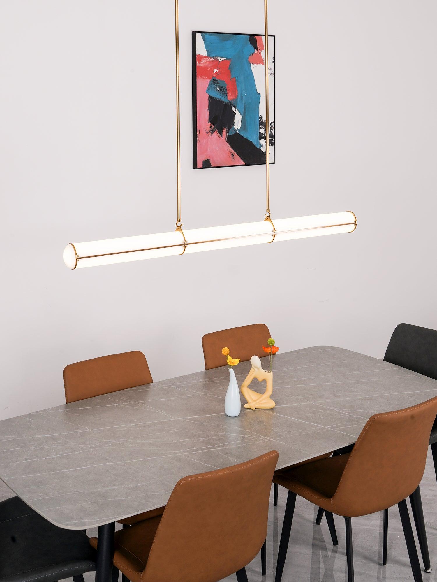 Endless Linear Cylinder Dimmable LED Pendant Light for Kitchen Islands