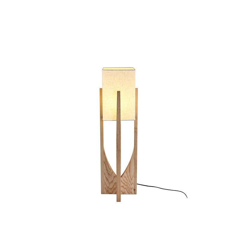 Haven Modern Farmhouse Wood Floor Lamp for Living Room & Bedroom