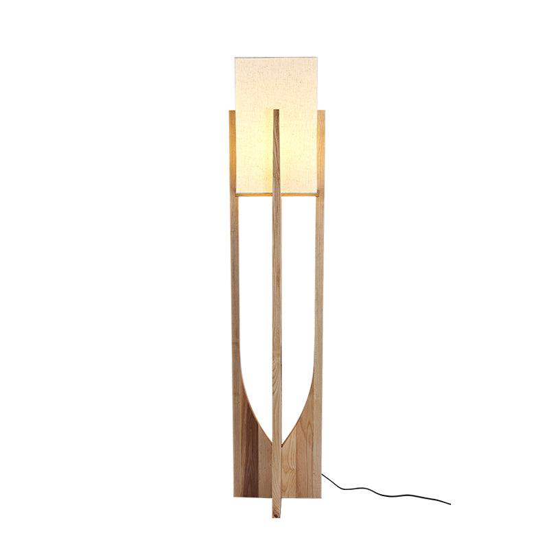 Haven Modern Farmhouse Wood Floor Lamp for Living Room & Bedroom