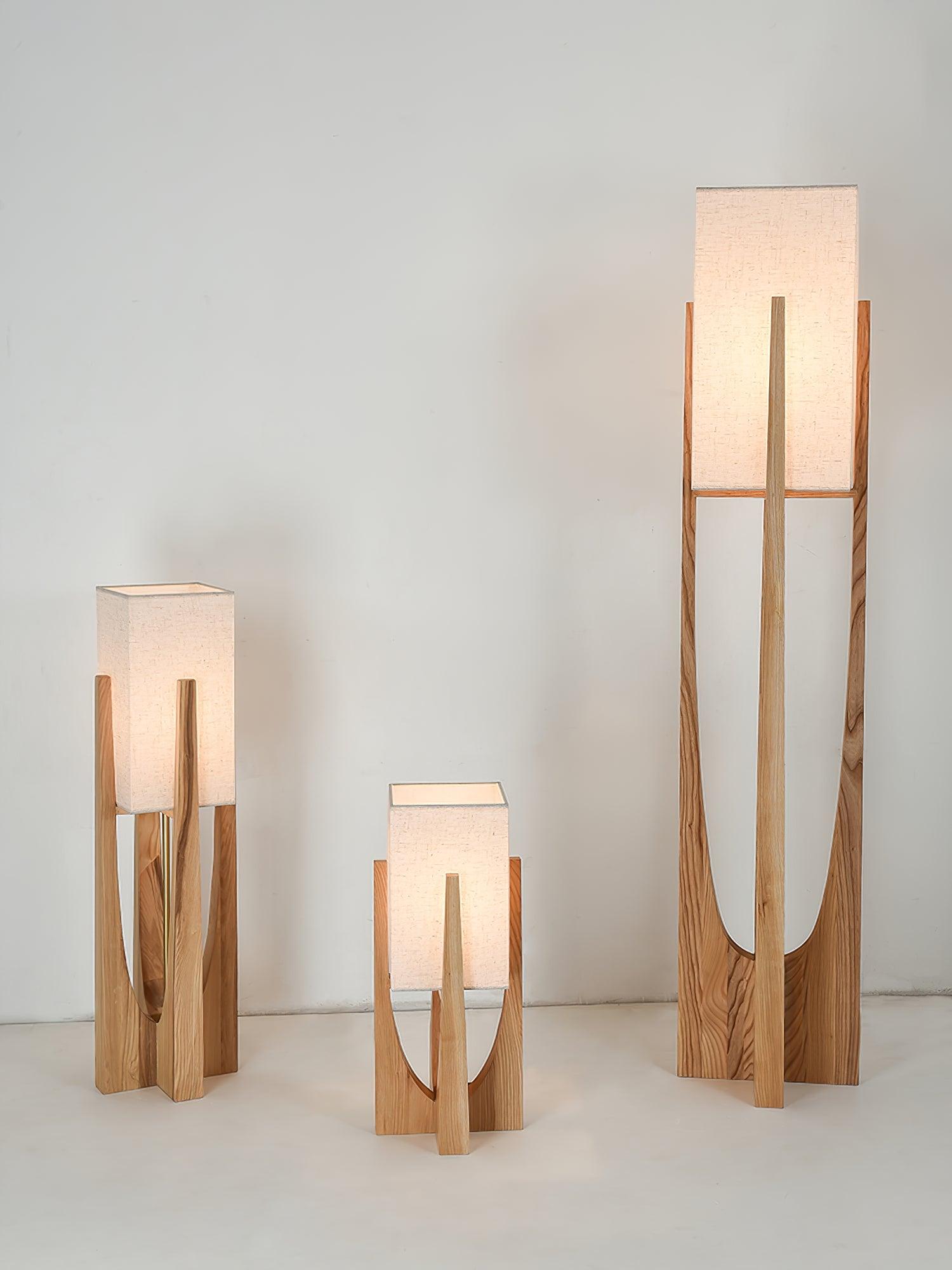 Haven Modern Farmhouse Wood Floor Lamp for Living Room & Bedroom
