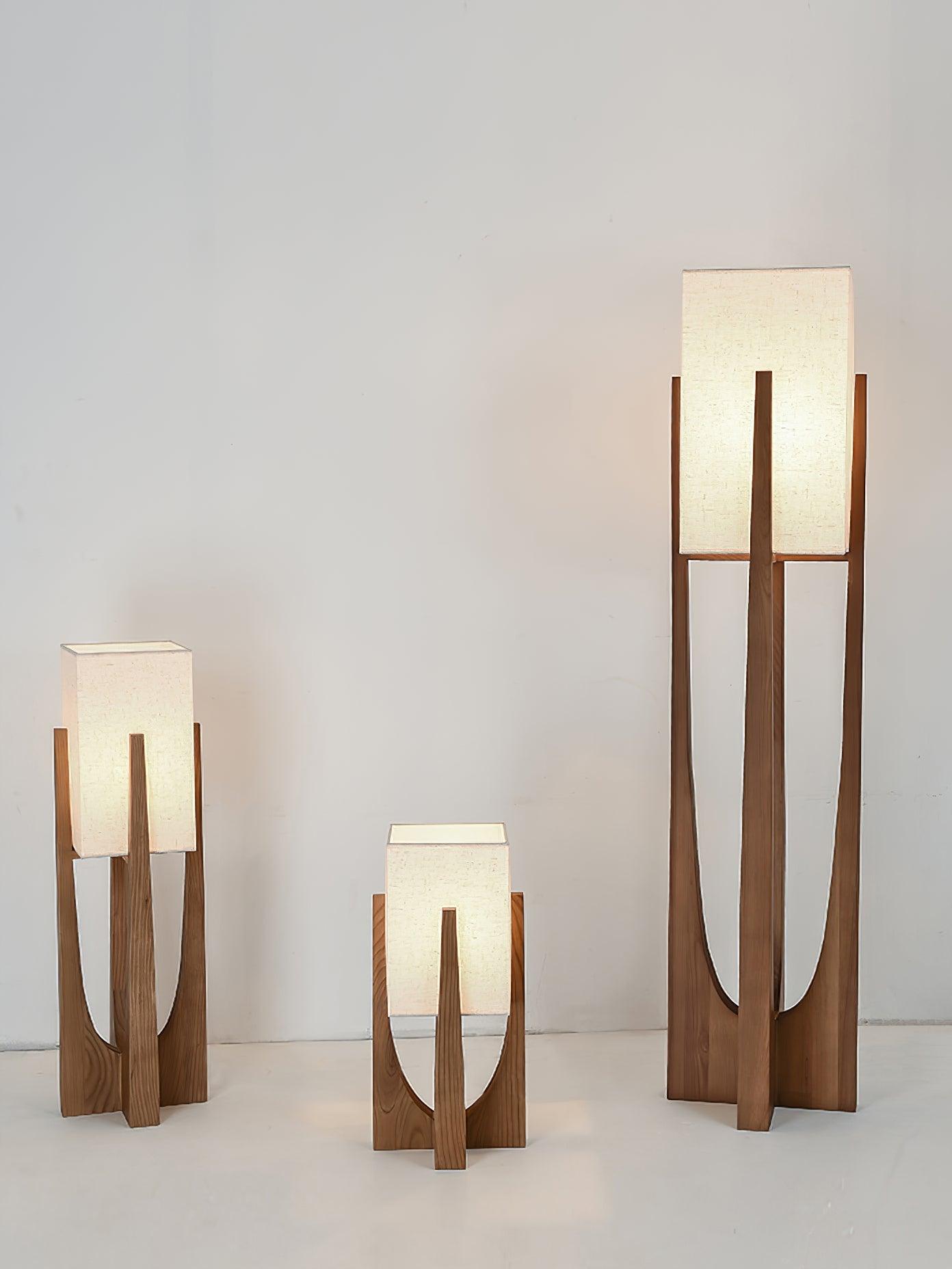 Haven Modern Farmhouse Wood Floor Lamp for Living Room & Bedroom