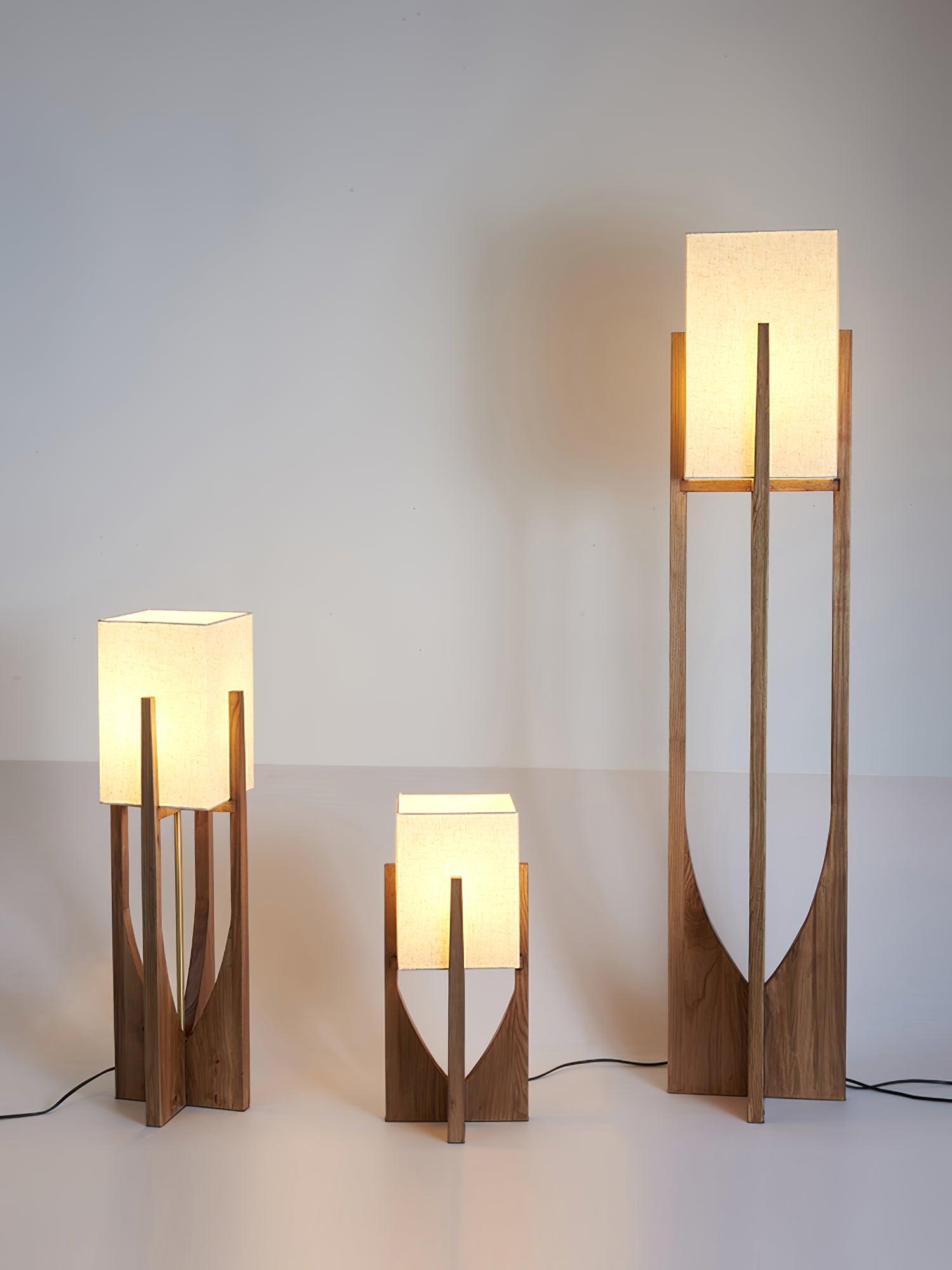 Haven Modern Farmhouse Wood Floor Lamp for Living Room & Bedroom