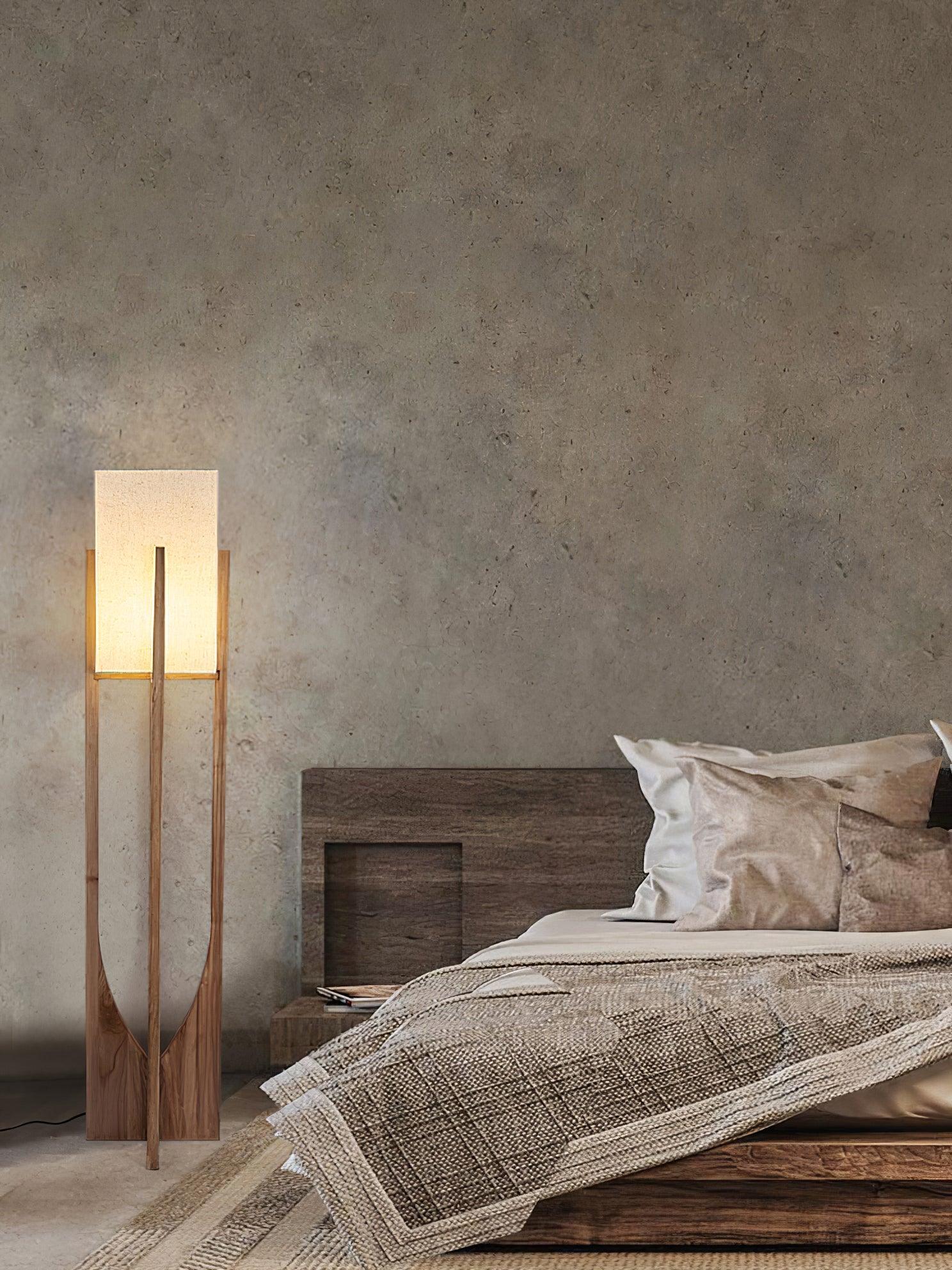 Haven Modern Farmhouse Wood Floor Lamp for Living Room & Bedroom