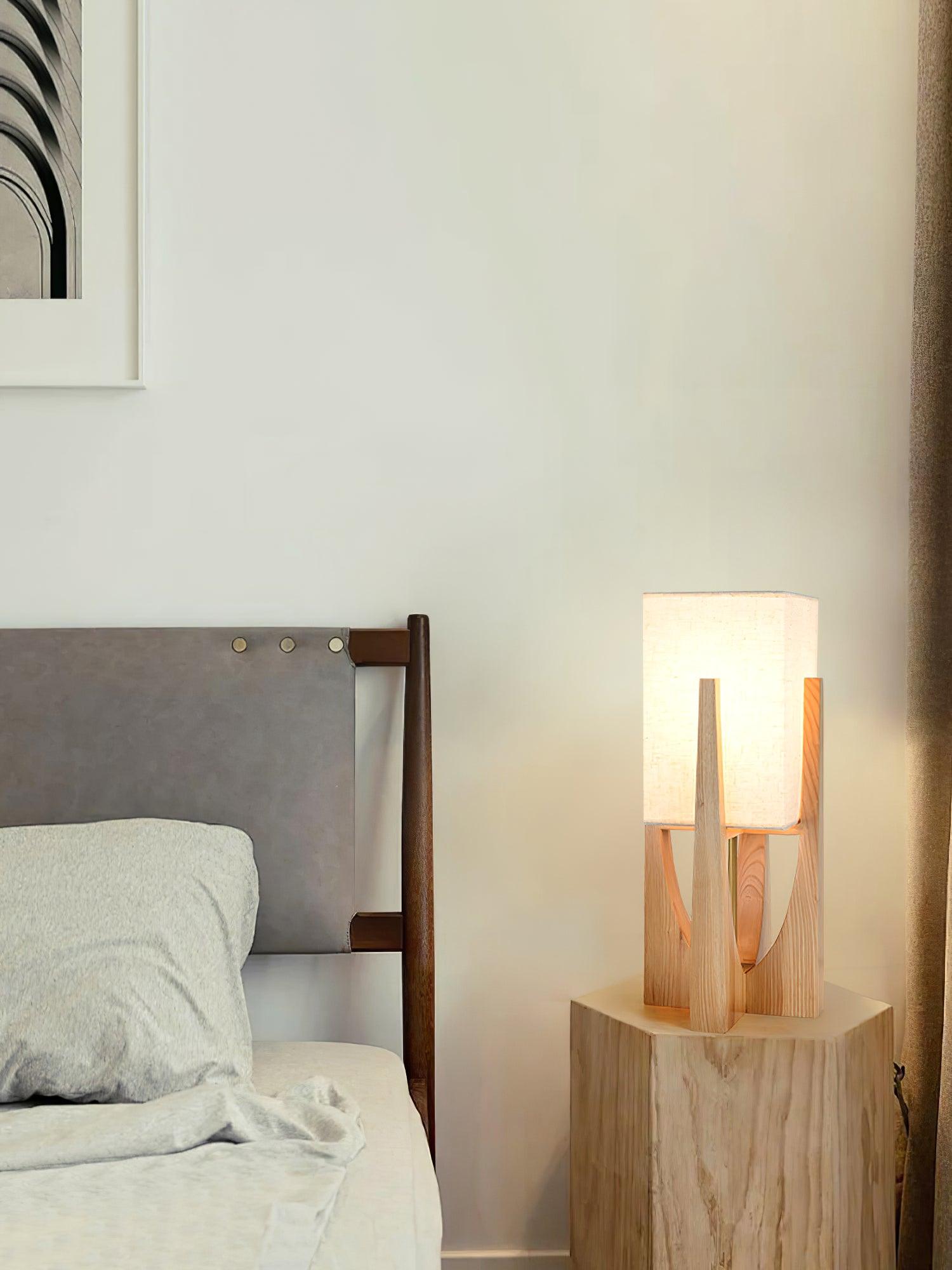 Haven Modern Farmhouse Wood Floor Lamp for Living Room & Bedroom