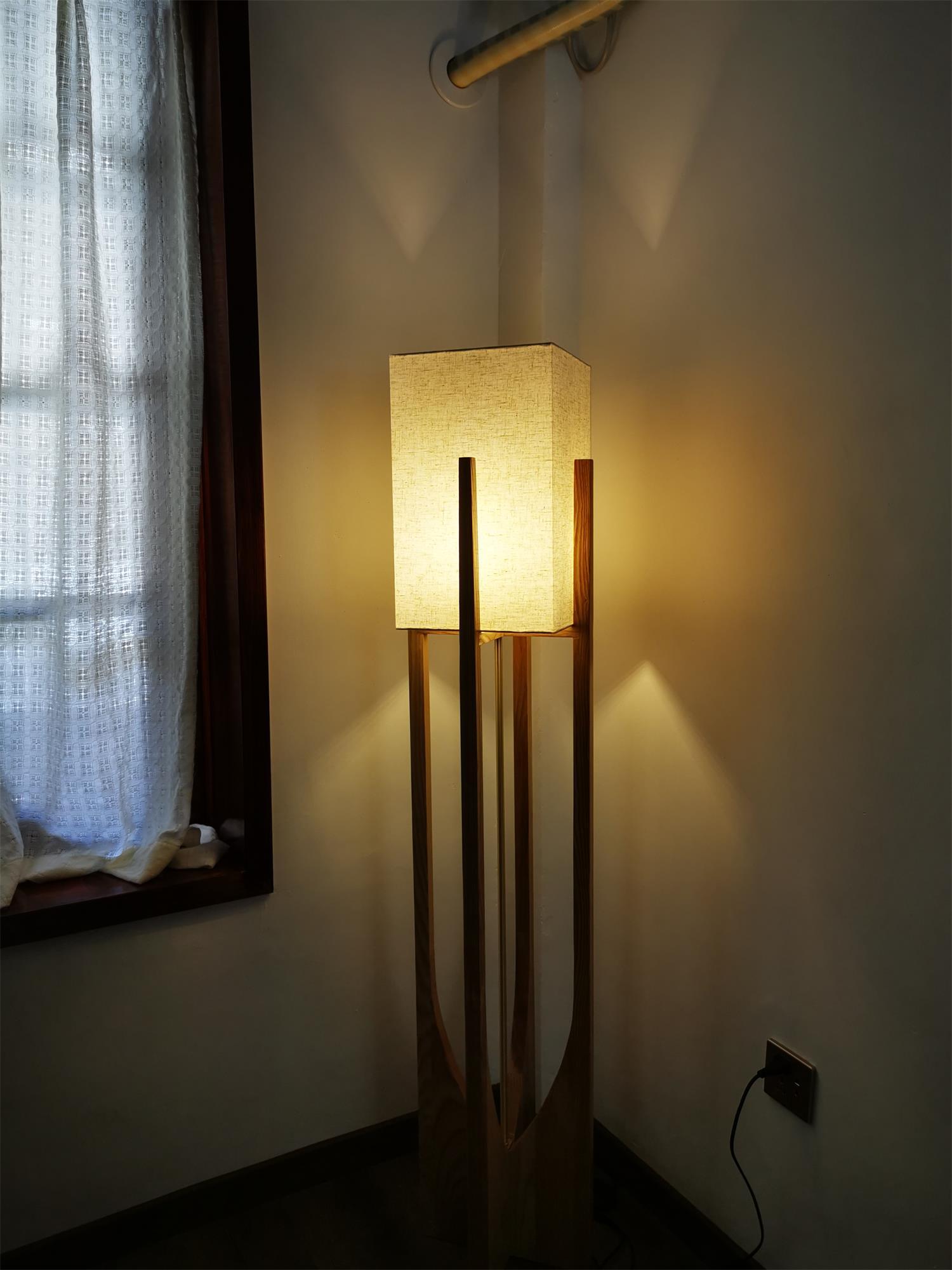 Haven Modern Farmhouse Wood Floor Lamp for Living Room & Bedroom