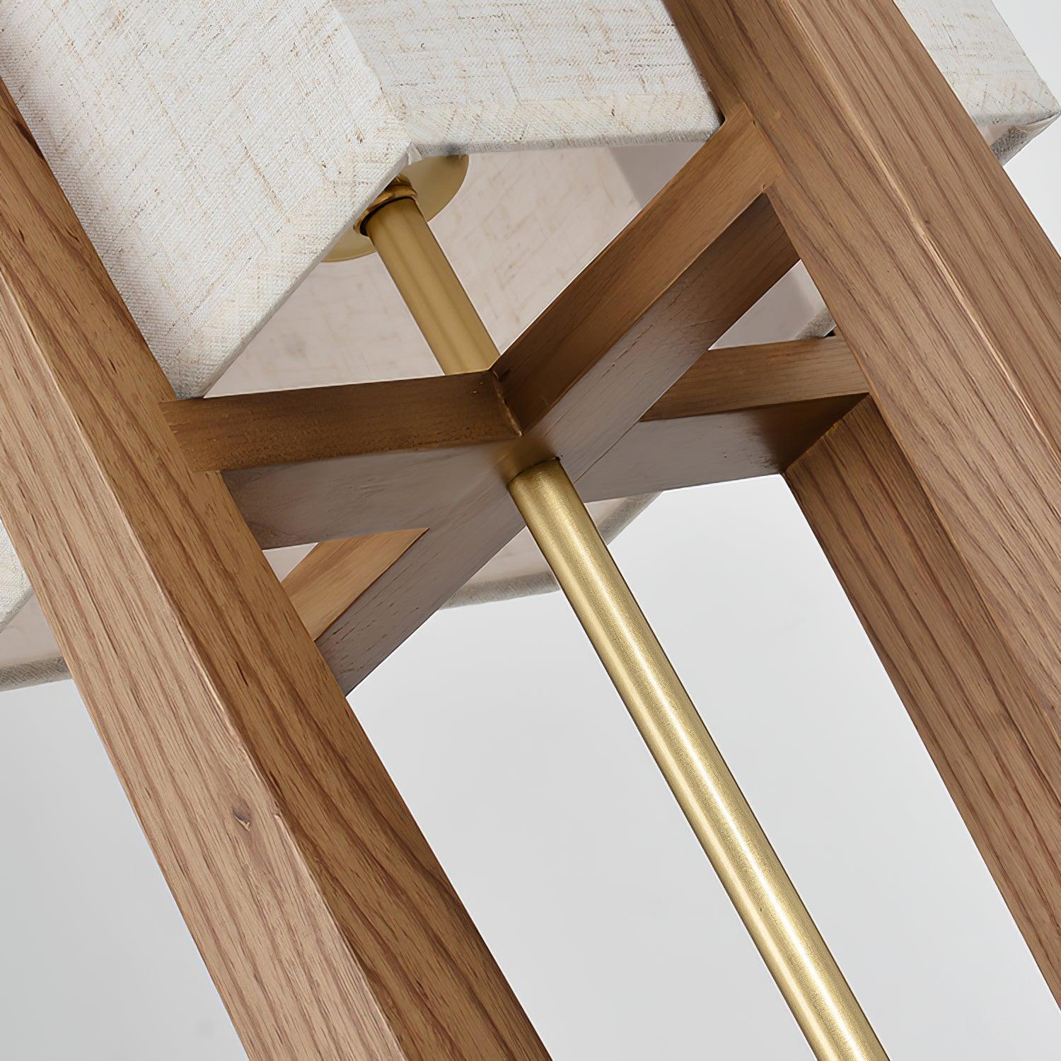 Haven Modern Farmhouse Wood Floor Lamp for Living Room & Bedroom