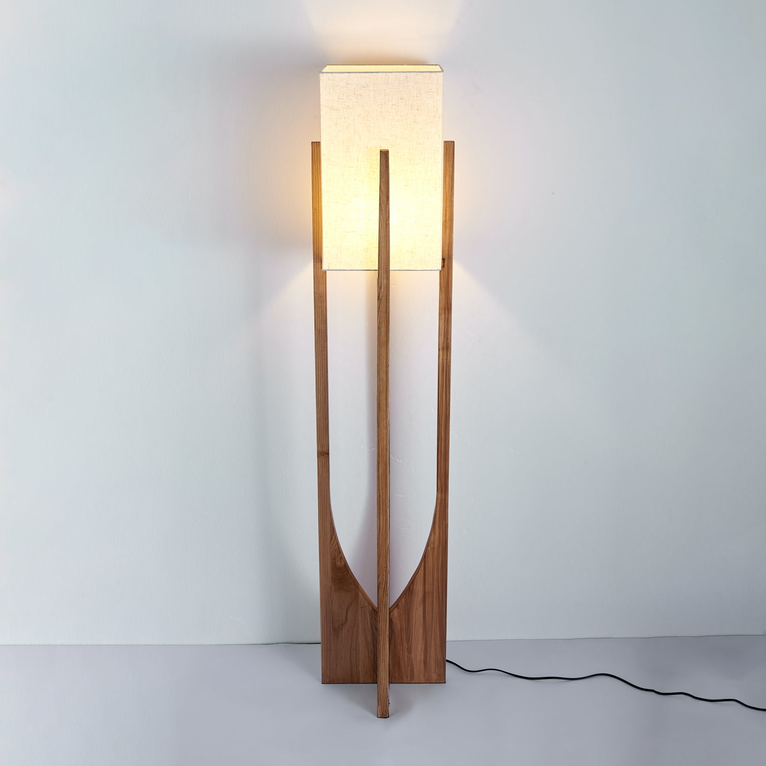 Haven Modern Farmhouse Wood Floor Lamp for Living Room & Bedroom
