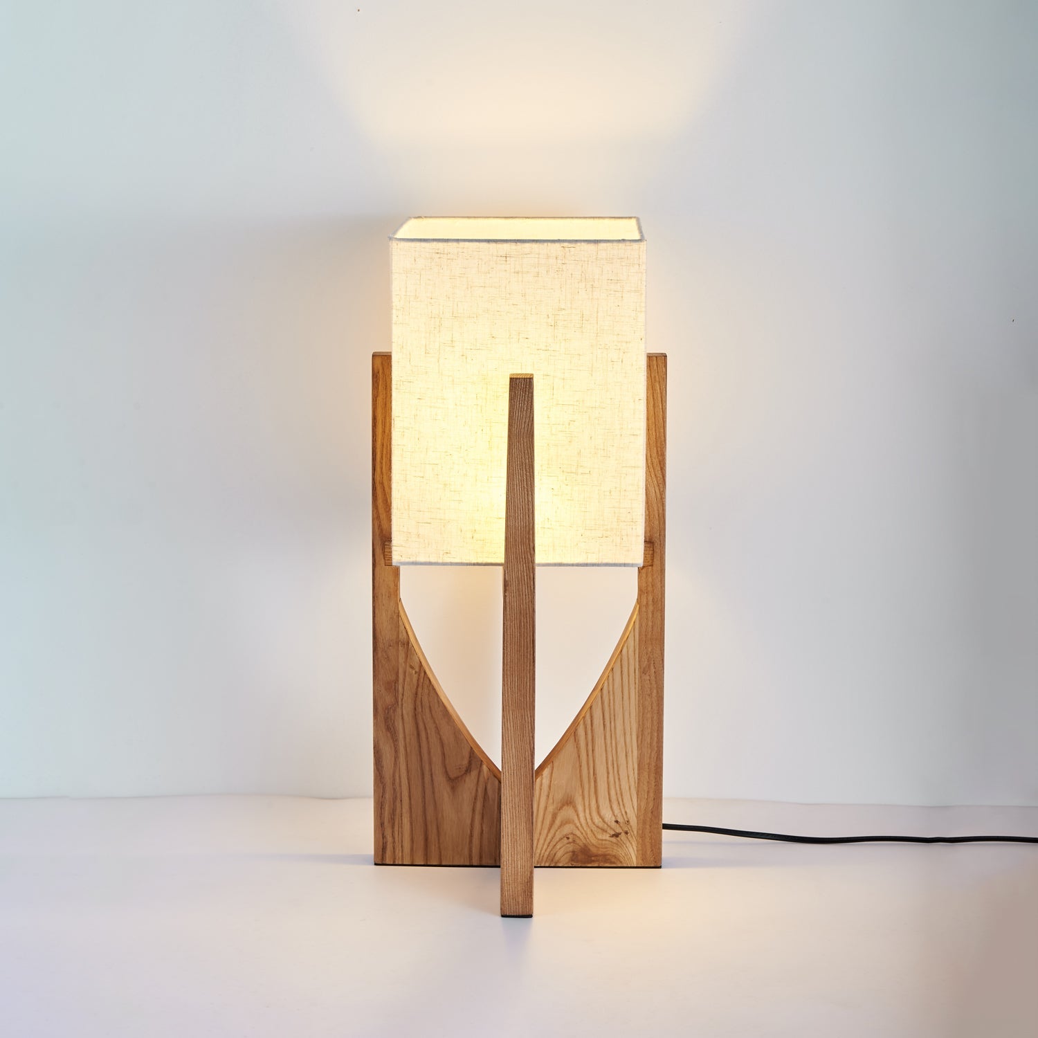 Haven Modern Farmhouse Wood Floor Lamp for Living Room & Bedroom