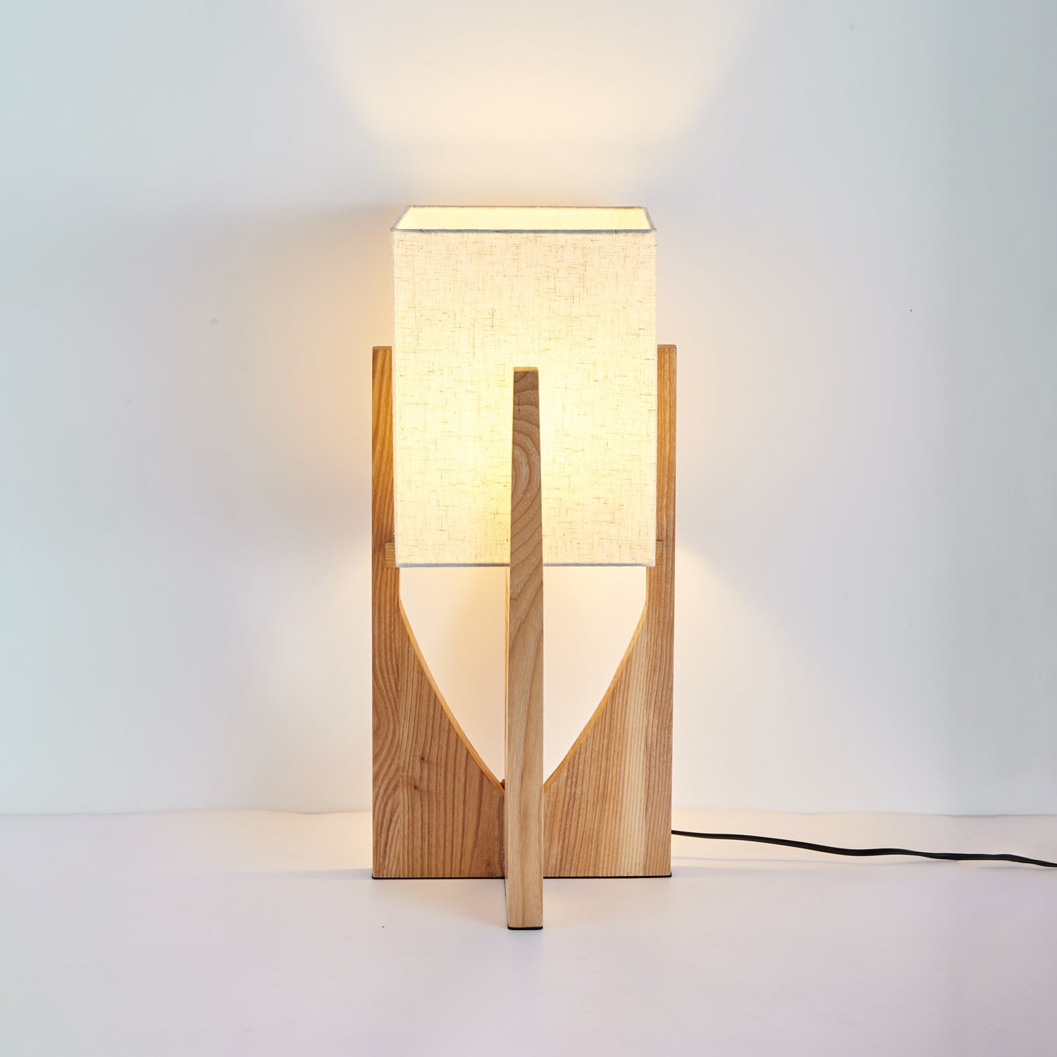 Haven Modern Farmhouse Wood Floor Lamp for Living Room & Bedroom