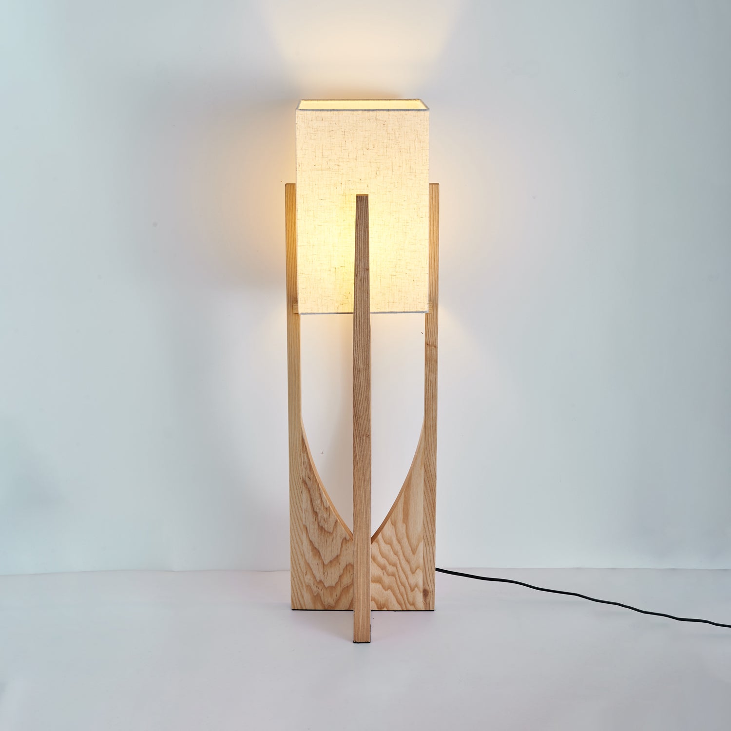 Haven Modern Farmhouse Wood Floor Lamp for Living Room & Bedroom