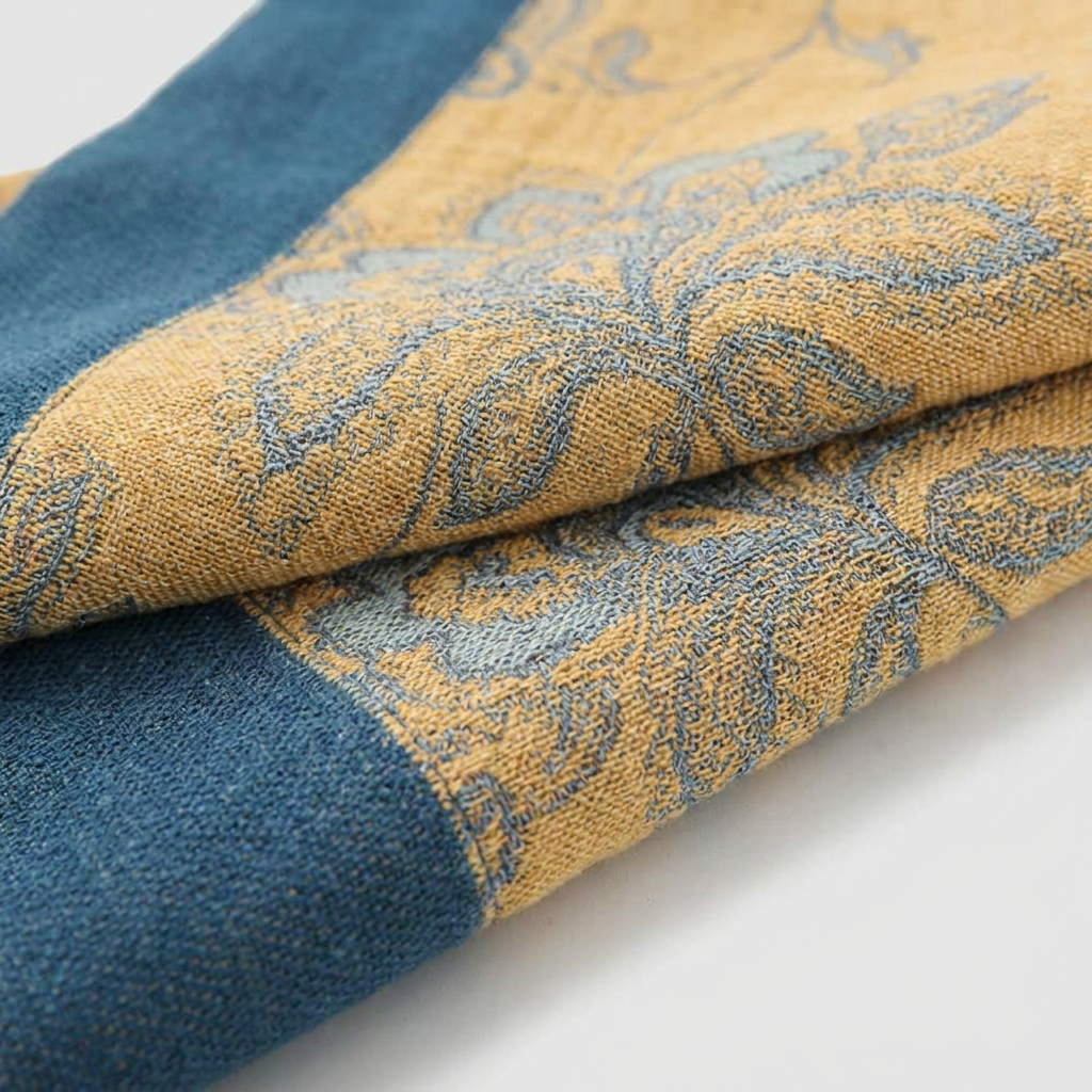 Velo Five-Layer Floral Muslin Gauze Throw for Bedroom & Living Room