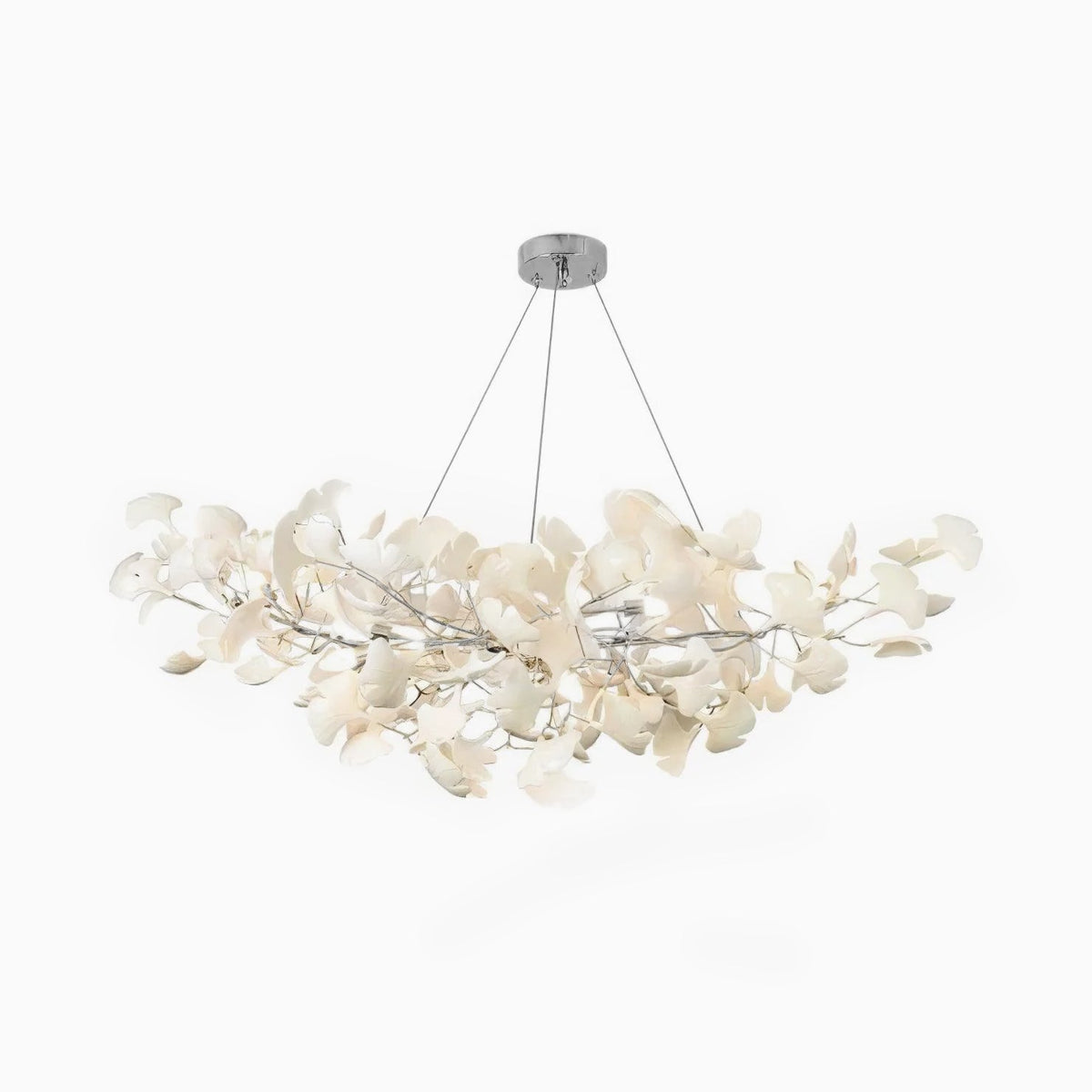 Icho Handcrafted Porcelain Ginkgo Chandelier for Dining & Living Room