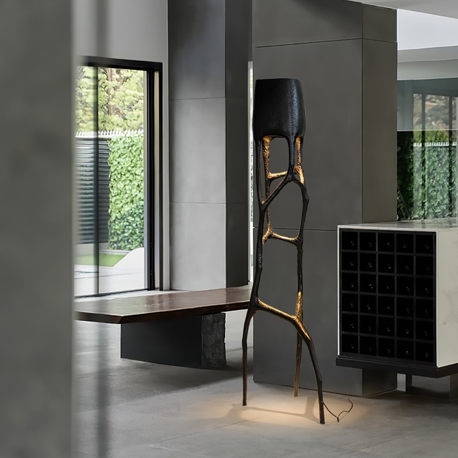 Vesper Gothic Sculptural Statement Floor Lamp for Bedroom Living Room
