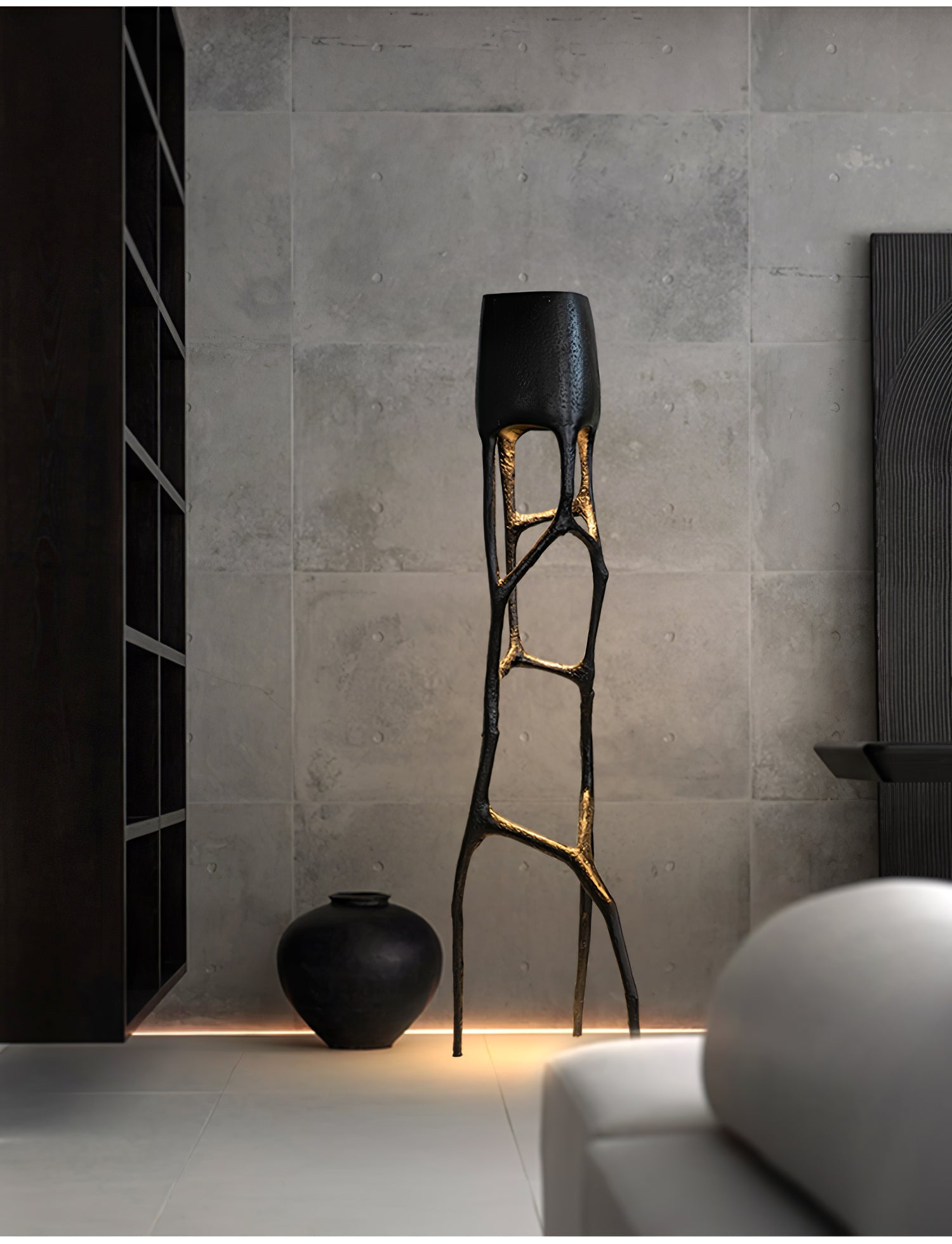 Vesper Gothic Sculptural Statement Floor Lamp for Bedroom Living Room