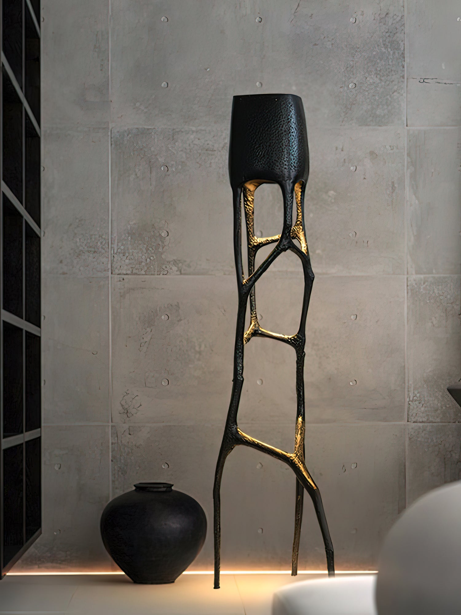 Vesper Gothic Sculptural Statement Floor Lamp for Bedroom Living Room