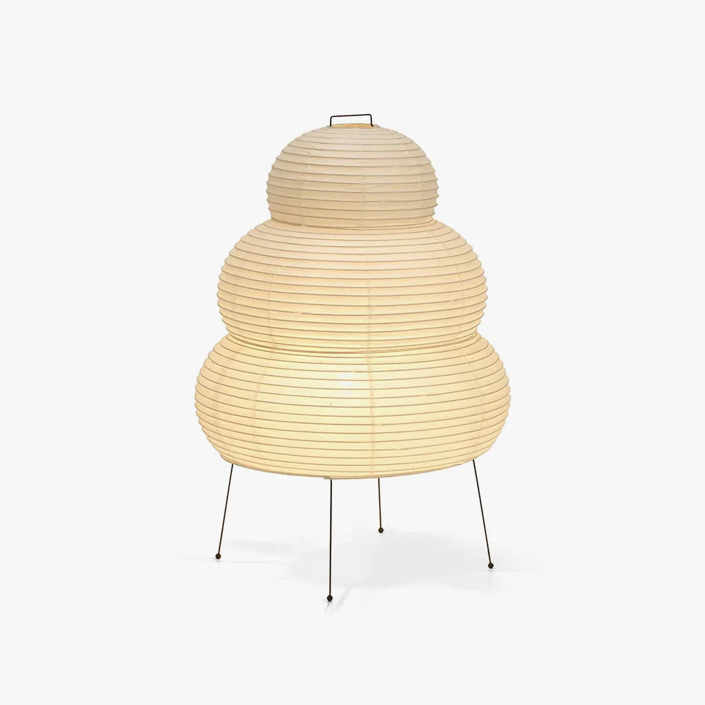 Tsuki Japanese Paper Lantern Table Lamp for Bedside and Living Room