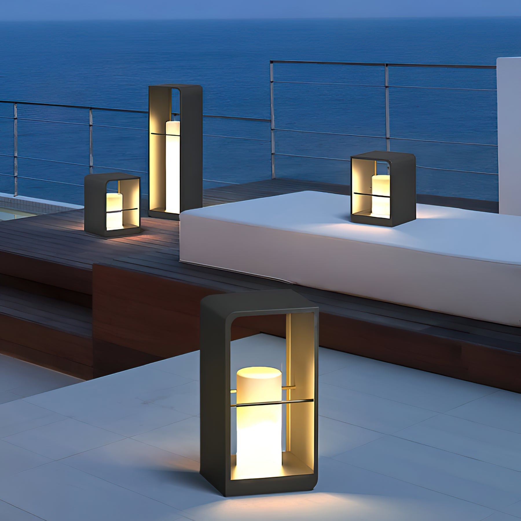 Dune Solar Powered Garden Path Light Stainless Steel for Lawns Patios