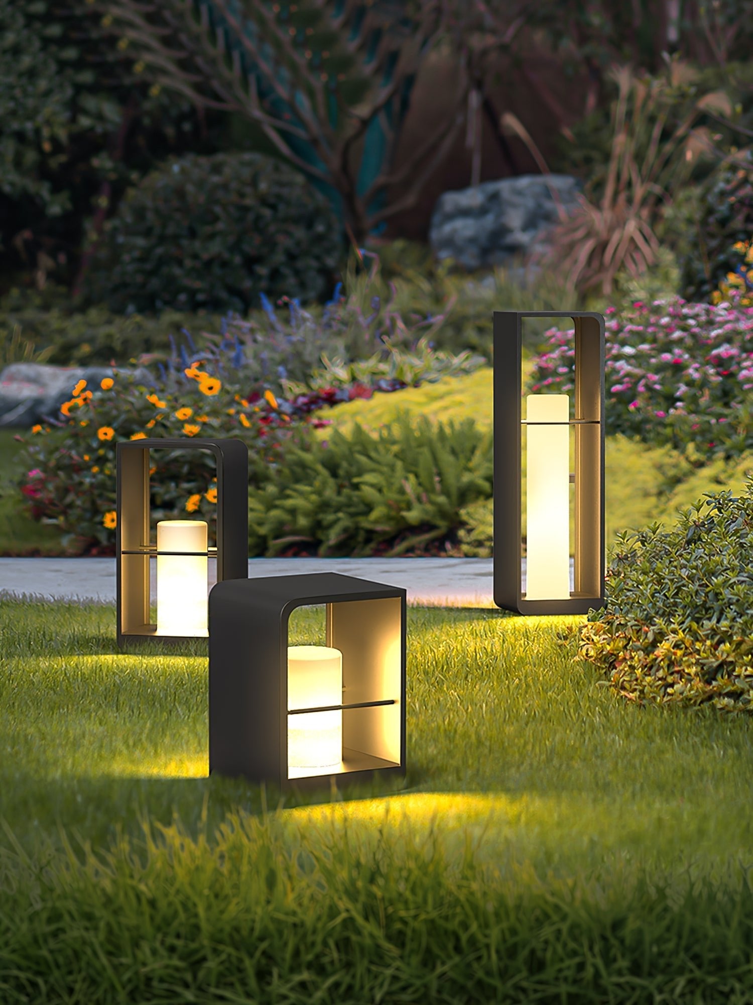 Dune Solar Powered Garden Path Light Stainless Steel for Lawns Patios