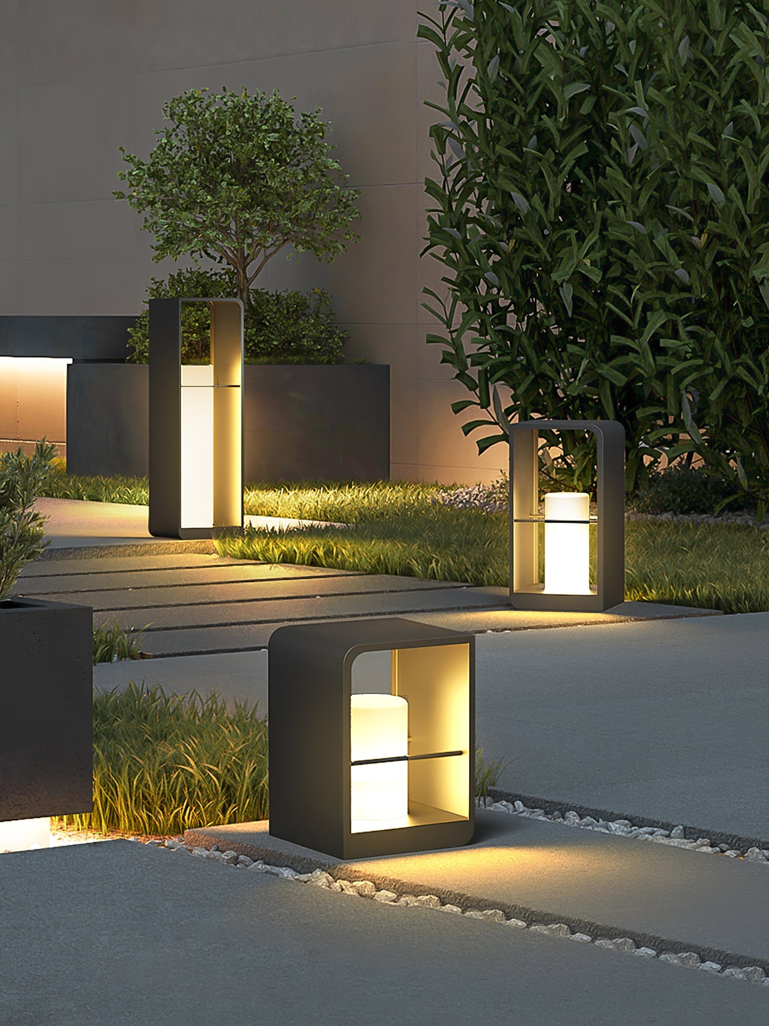 Dune Solar Powered Garden Path Light Stainless Steel for Lawns Patios