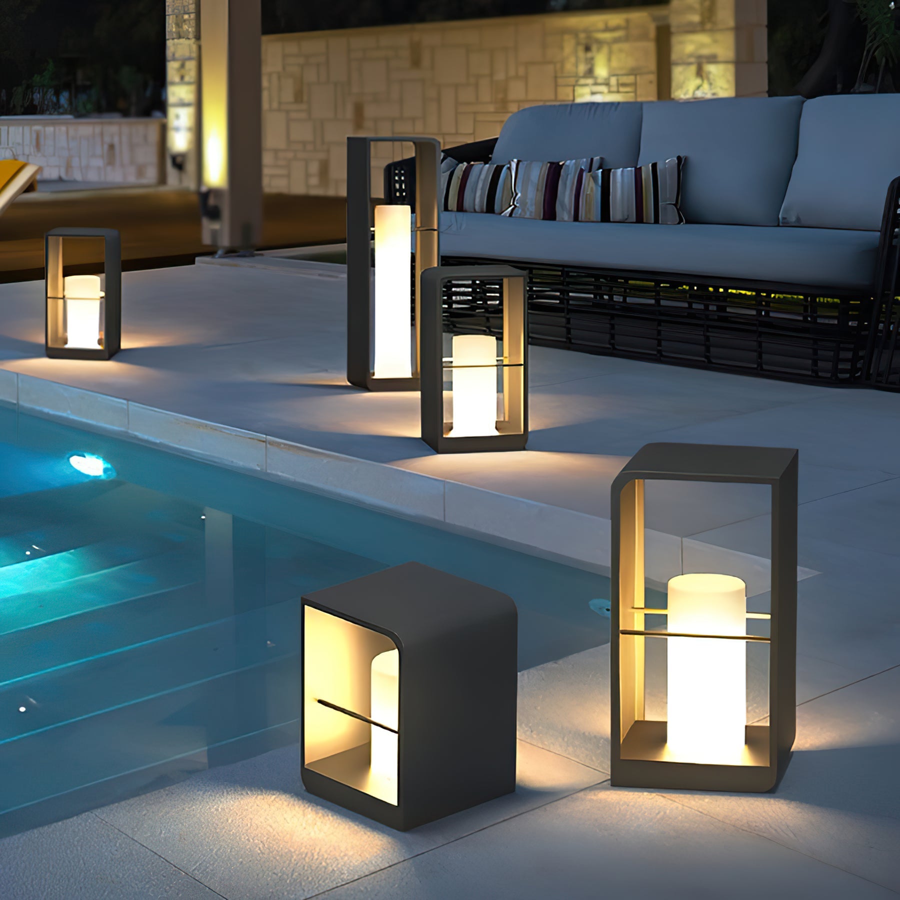 Dune Solar Powered Garden Path Light Stainless Steel for Lawns Patios