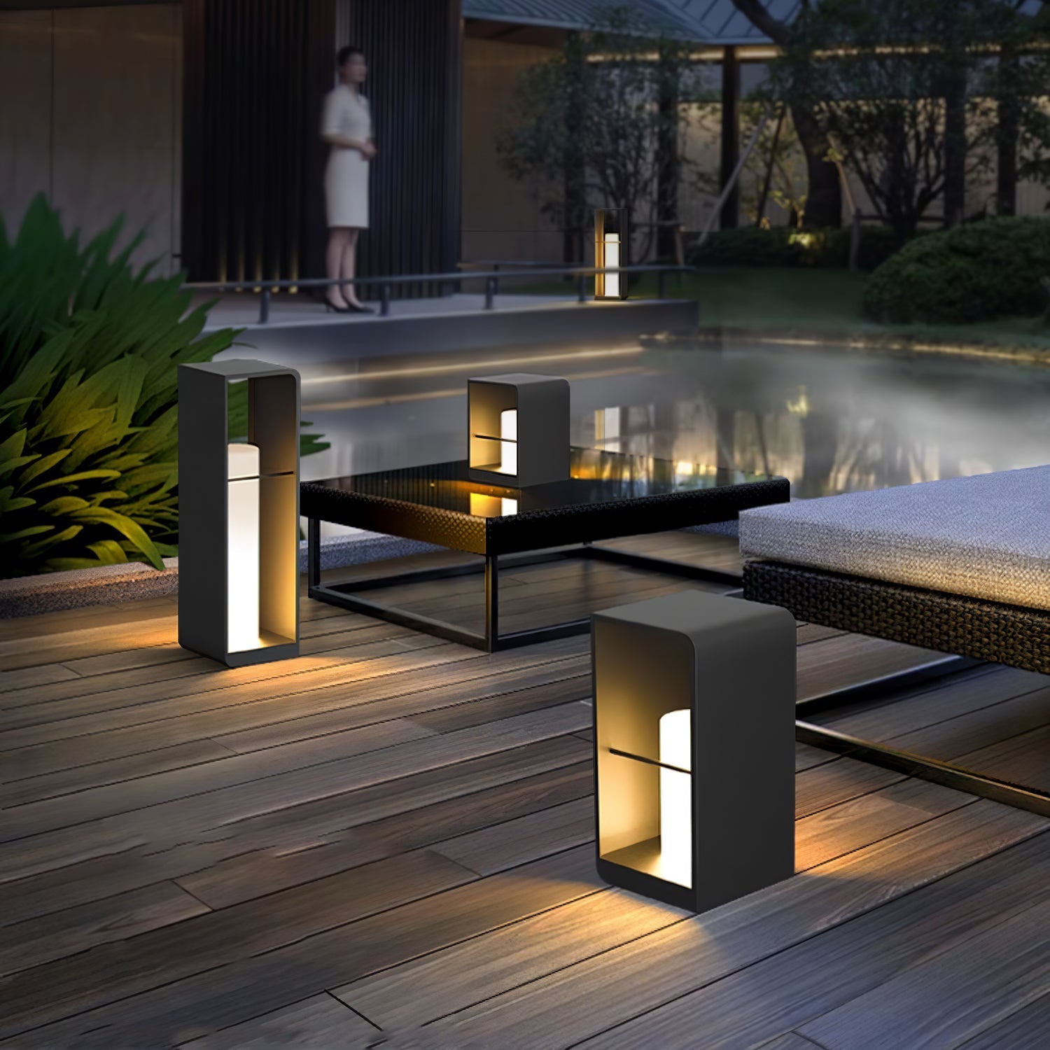 Dune Solar Powered Garden Path Light Stainless Steel for Lawns Patios