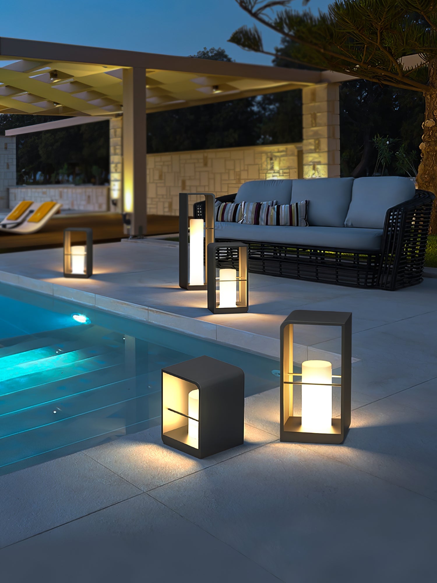 Dune Solar Powered Garden Path Light Stainless Steel for Lawns Patios