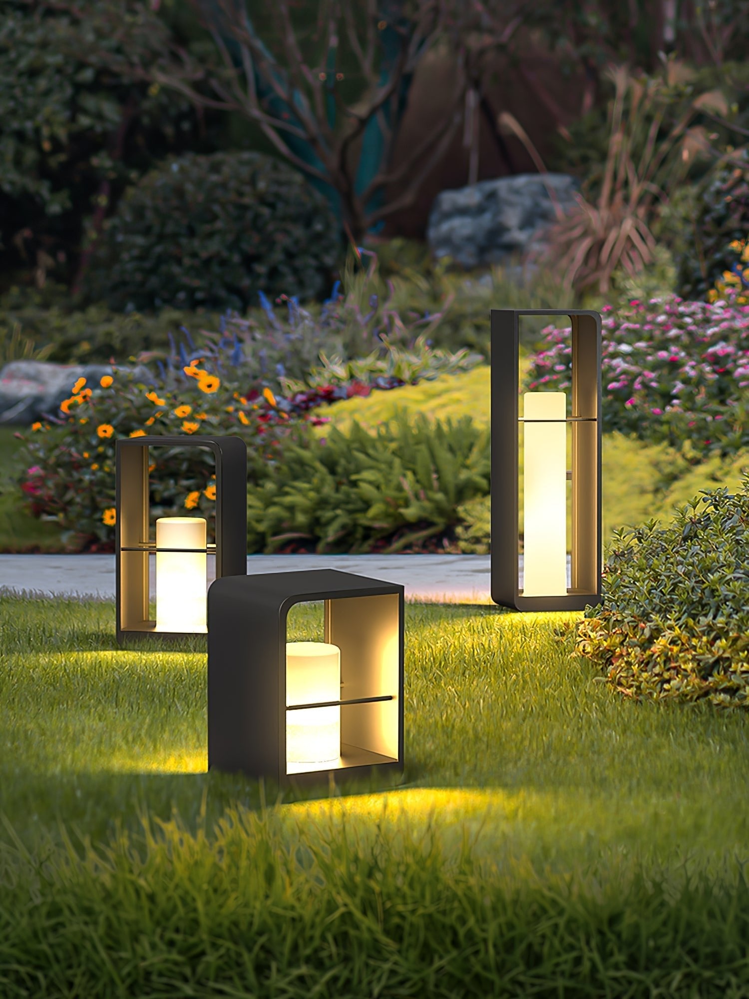 Dune Solar Powered Garden Path Light Stainless Steel for Lawns Patios