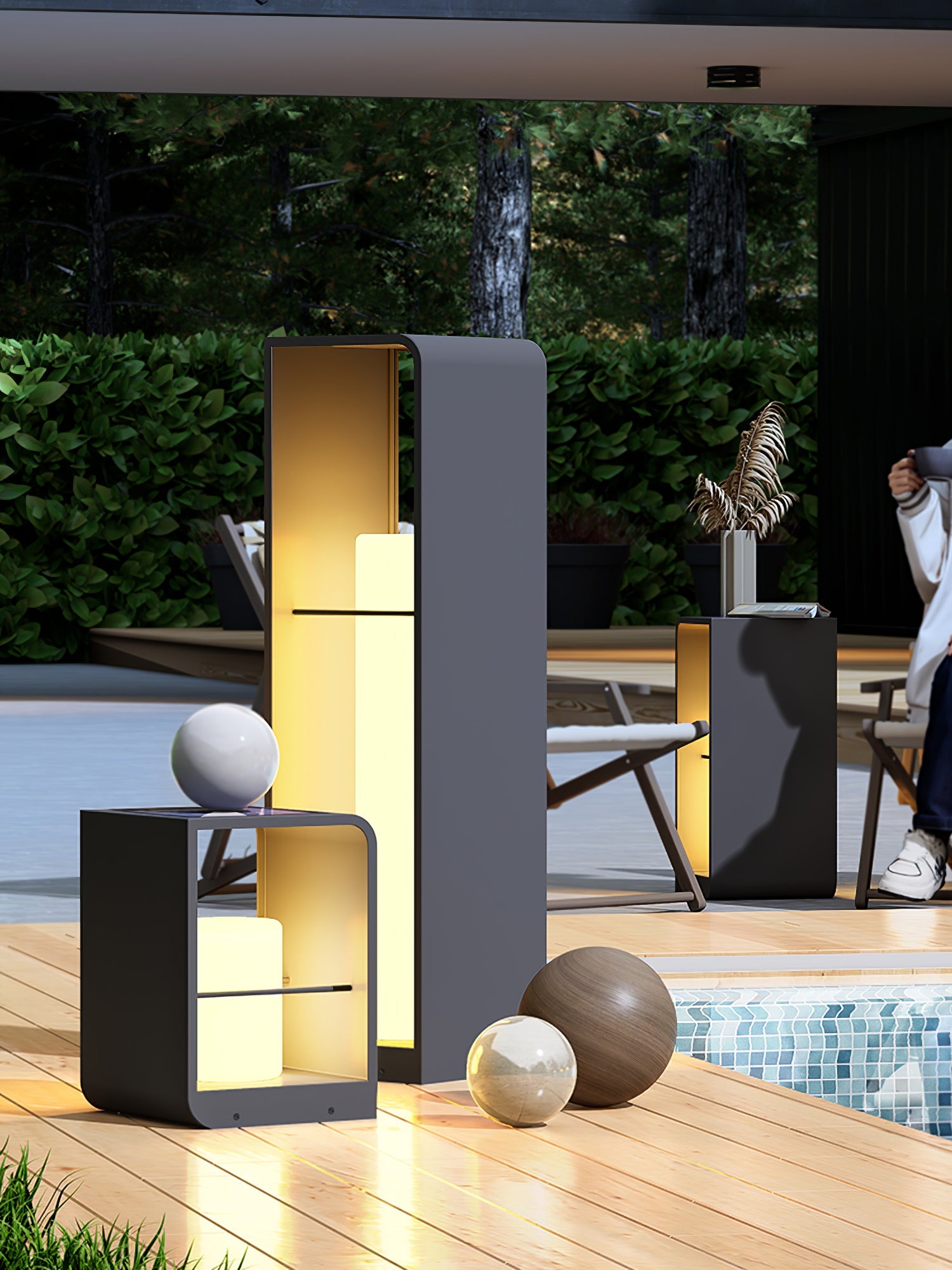 Dune Solar Powered Garden Path Light Stainless Steel for Lawns Patios