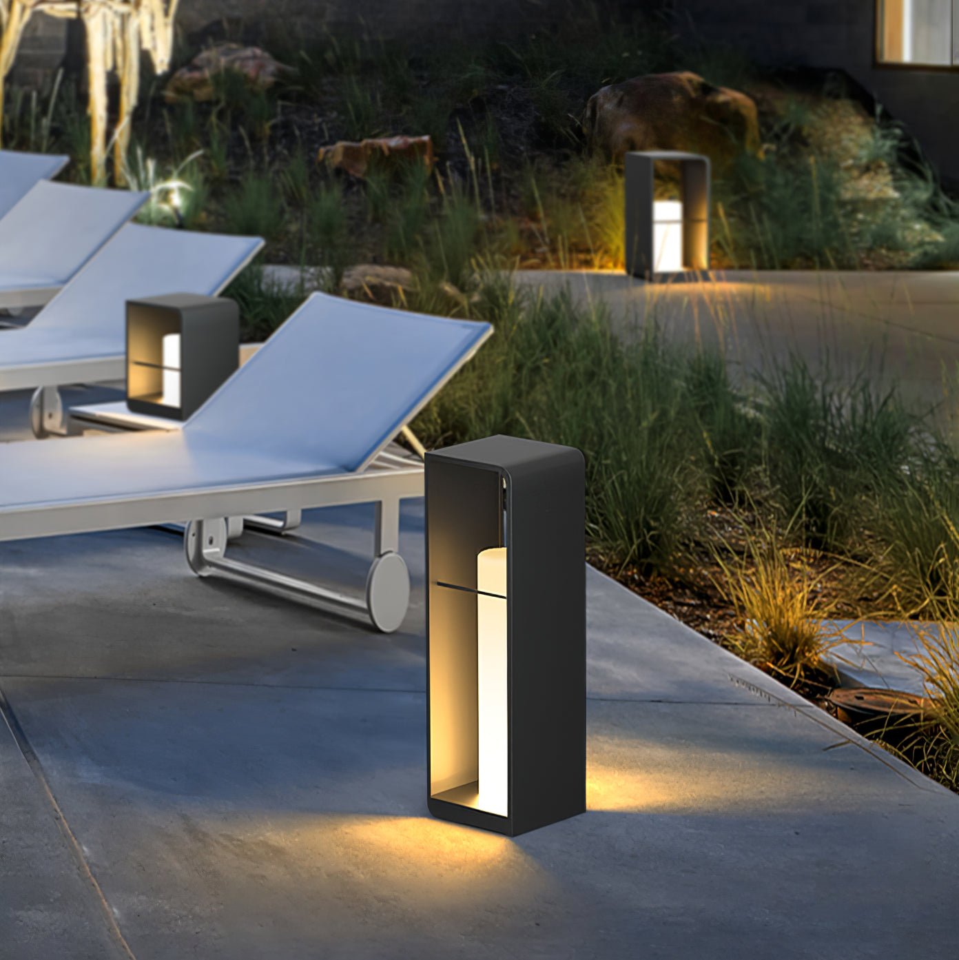 Dune Solar Powered Garden Path Light Stainless Steel for Lawns Patios