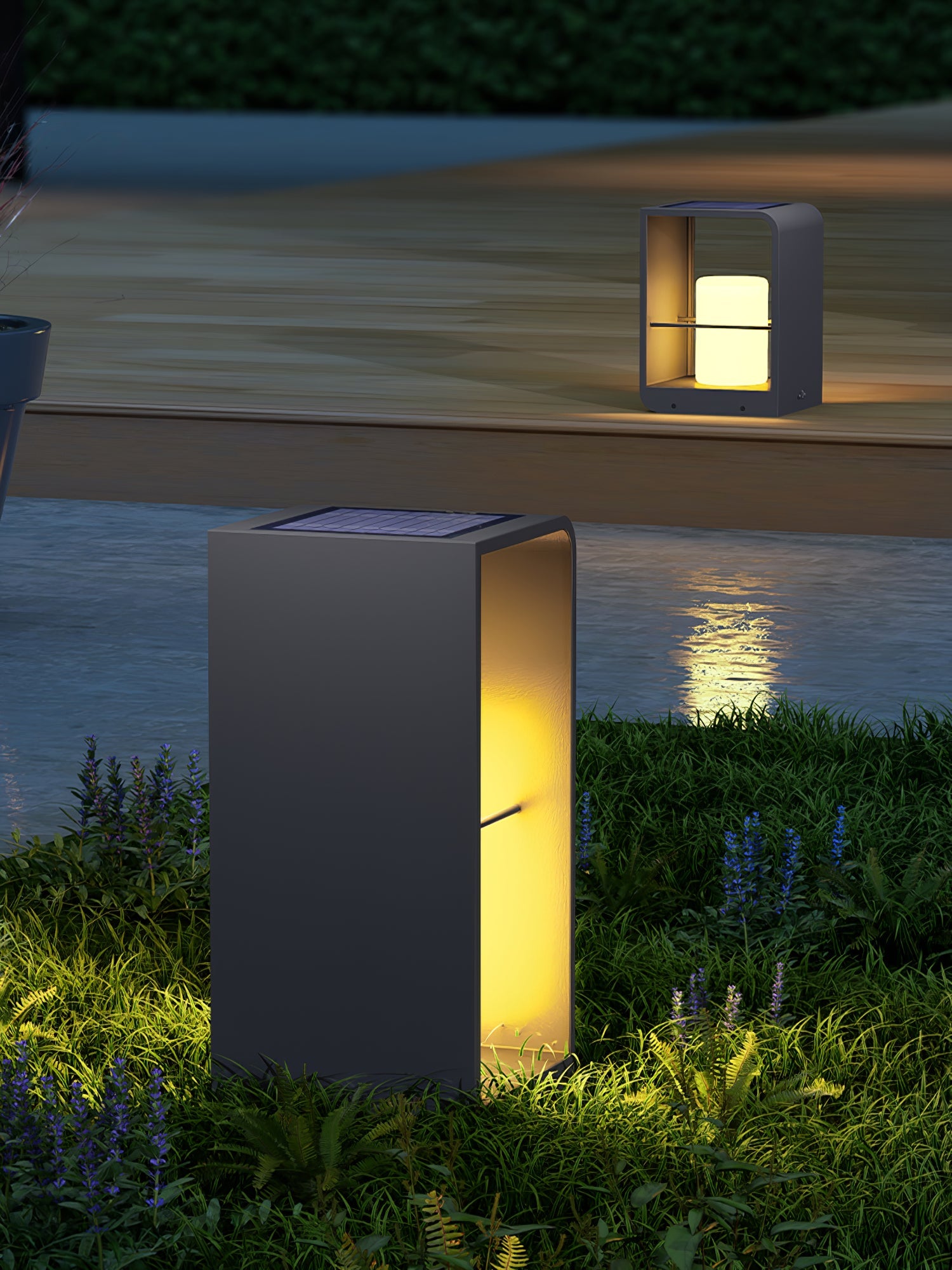 Dune Solar Powered Garden Path Light Stainless Steel for Lawns Patios