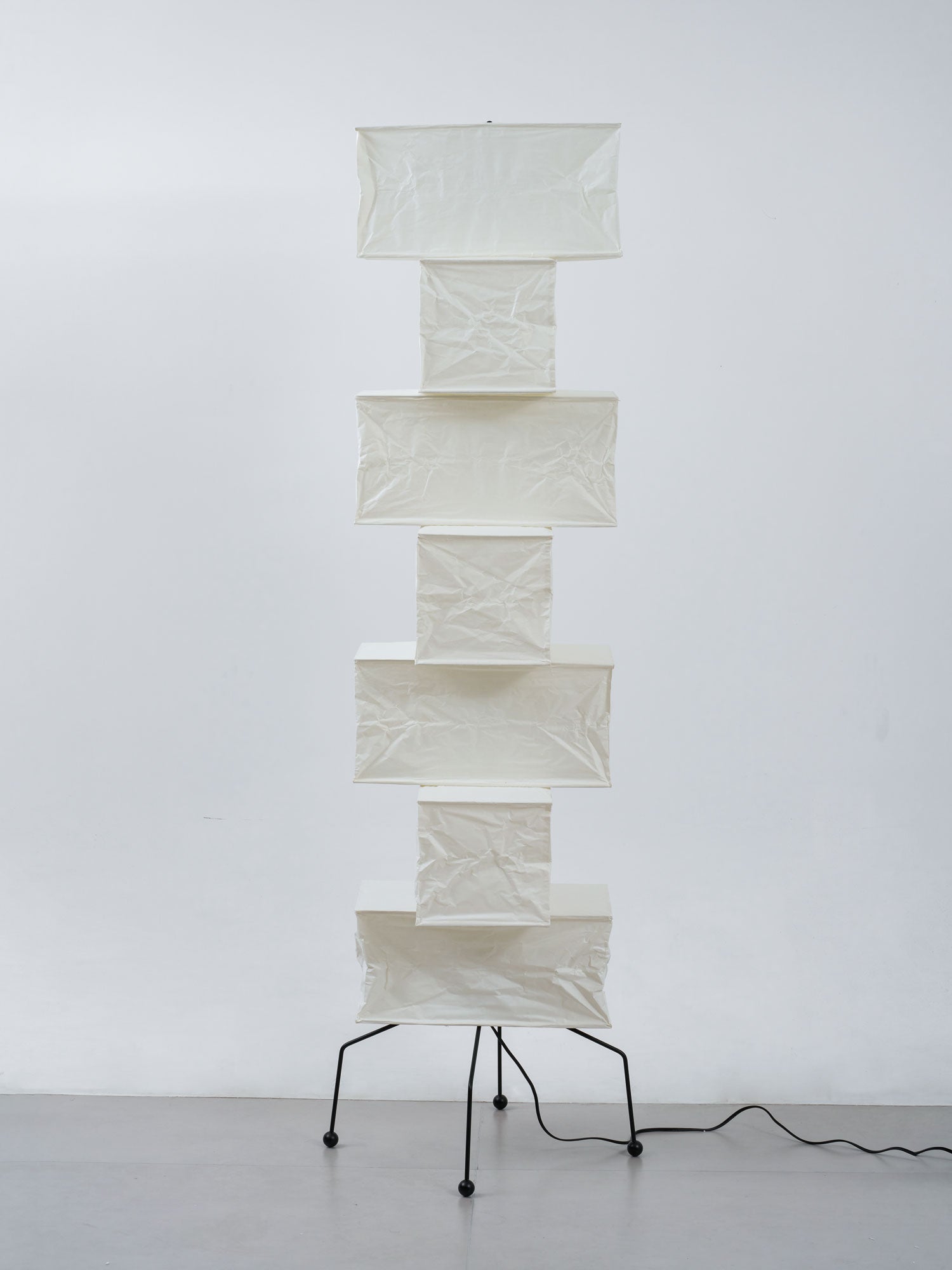 Sora Rice Stacked Paper Floor Lamp for Living Room & Bedroom