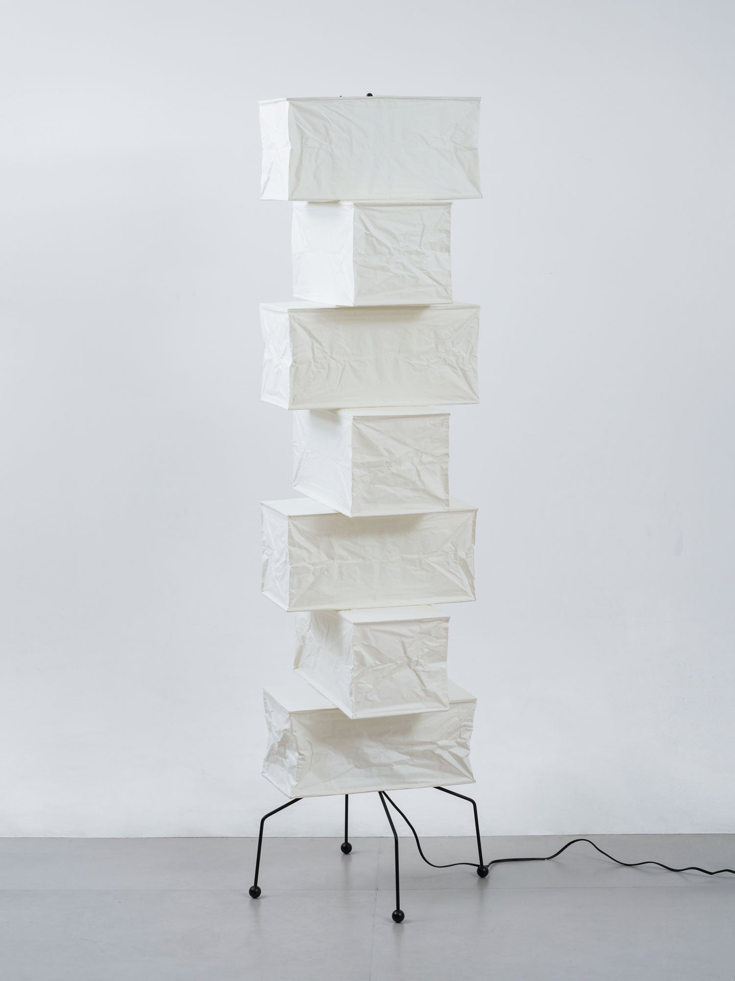 Sora Rice Stacked Paper Floor Lamp for Living Room & Bedroom
