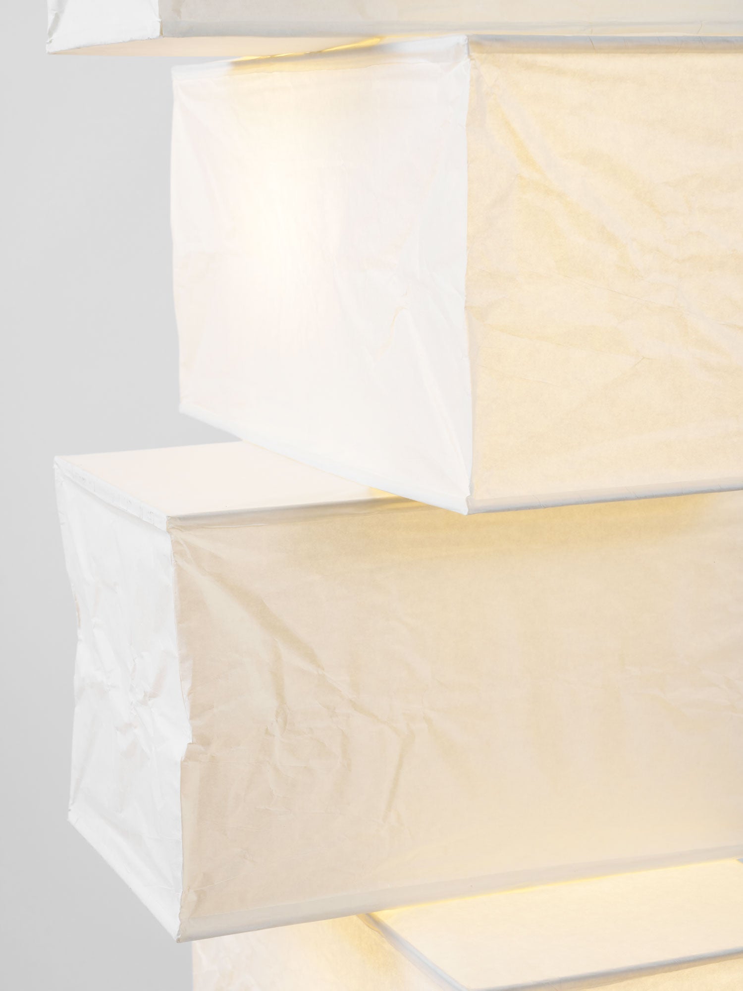 Sora Rice Stacked Paper Floor Lamp for Living Room & Bedroom