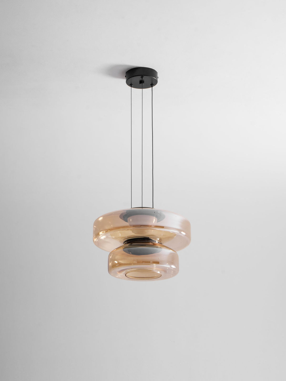 Strato Mouth-Blown Glass Disc Pendant Light for Dining & Living Room