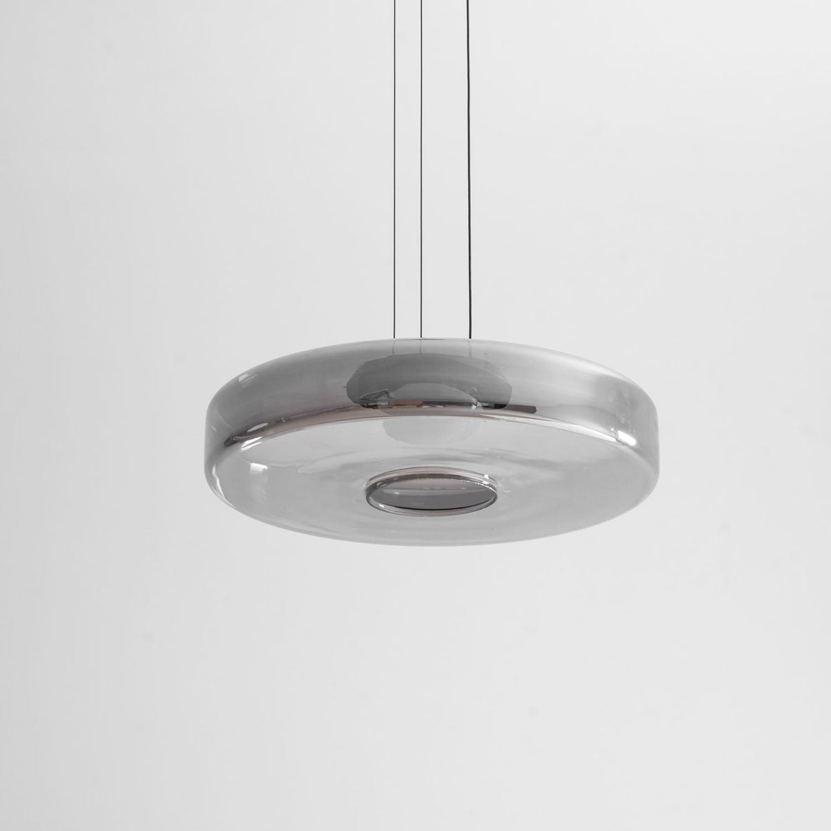 Strato Mouth-Blown Glass Disc Pendant Light for Dining & Living Room