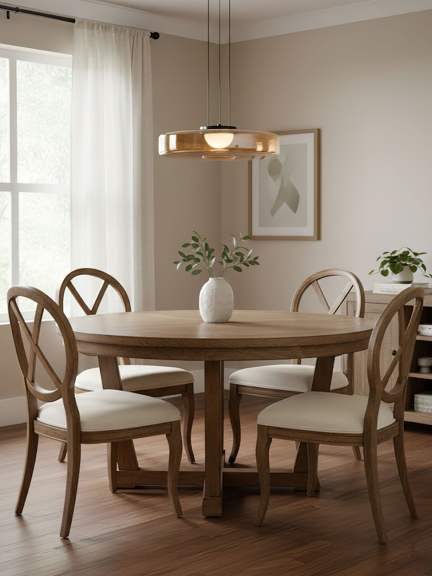 Strato Mouth-Blown Glass Disc Pendant Light for Dining & Living Room